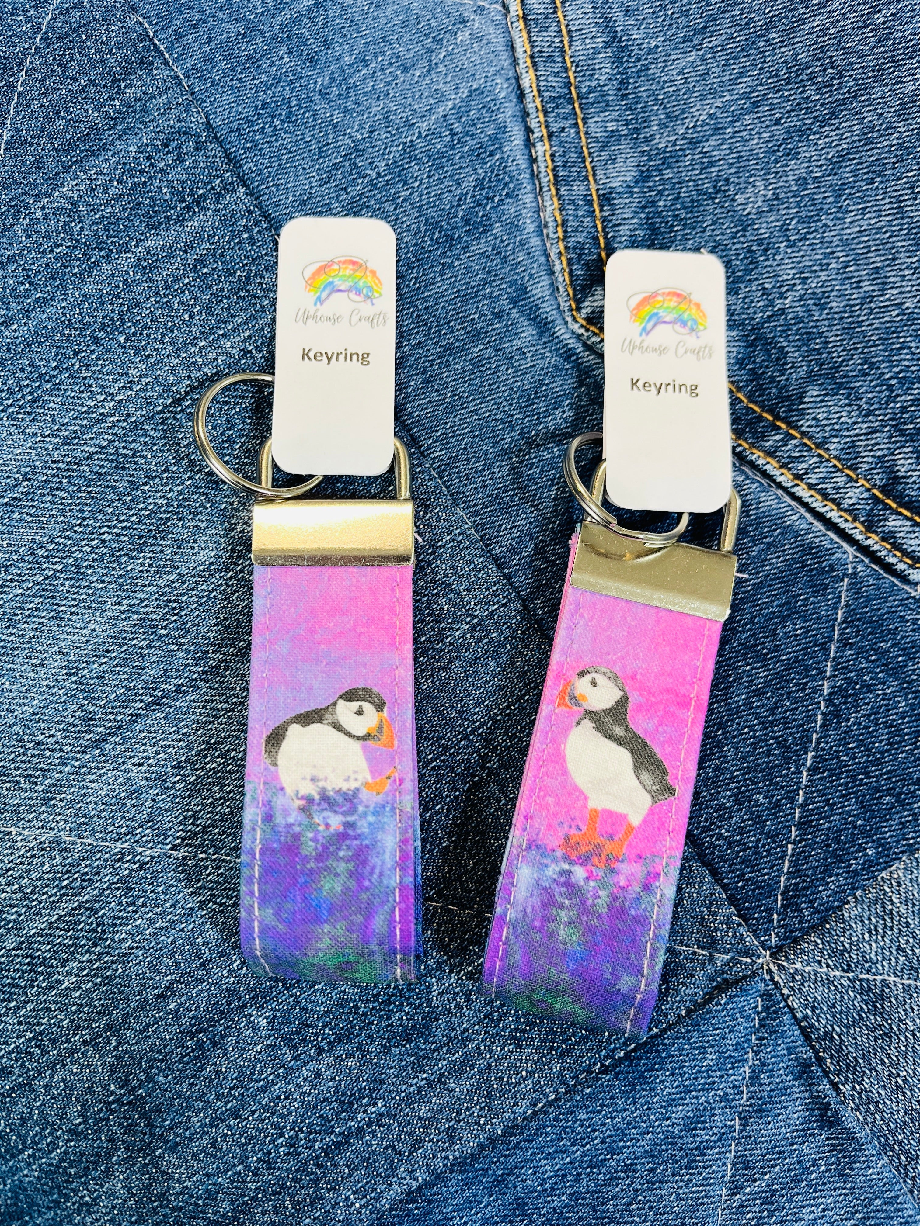 Handmade Puffin Keyring - Uphouse Crafts