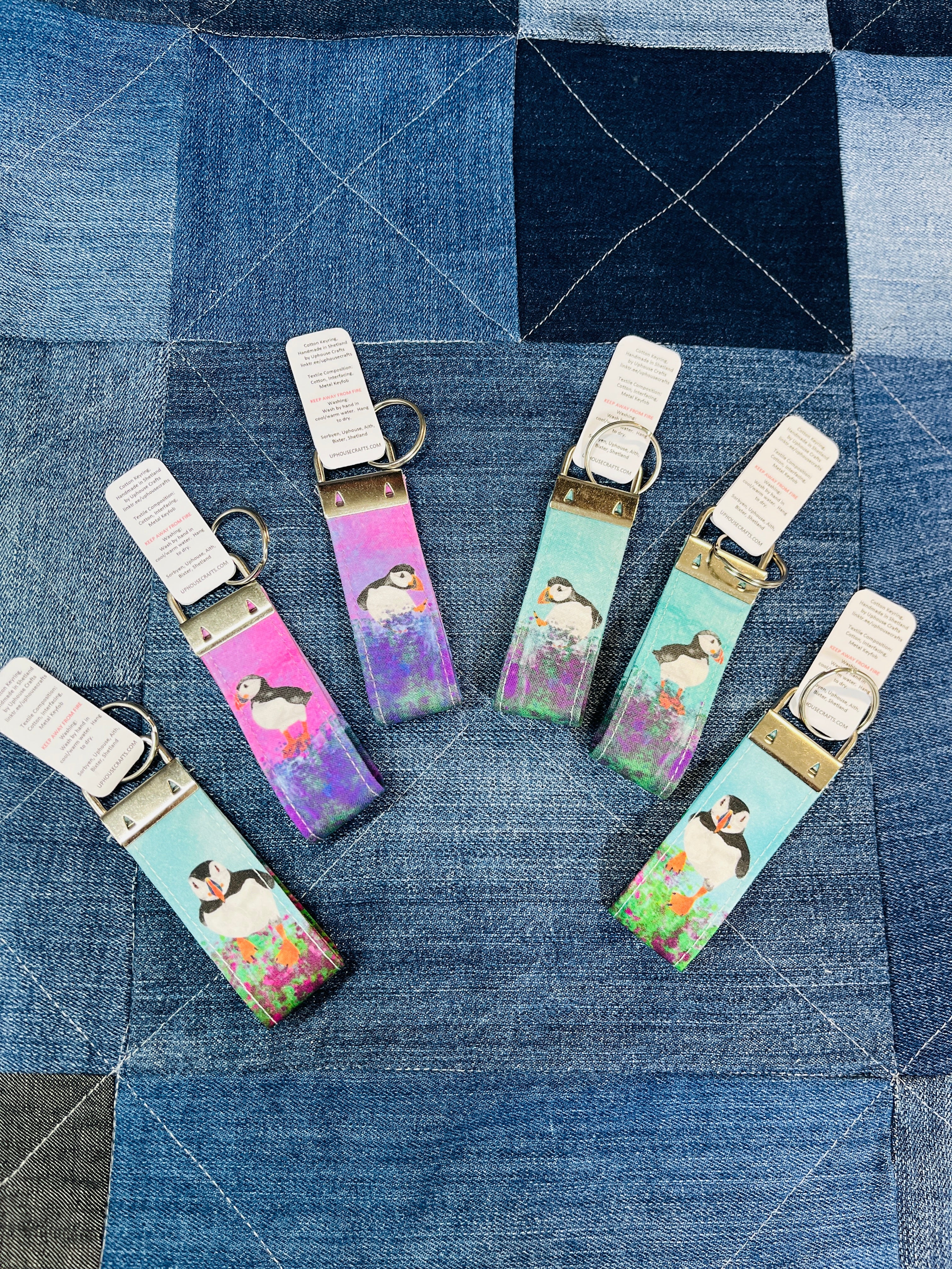 Handmade Puffin Keyring - Uphouse Crafts