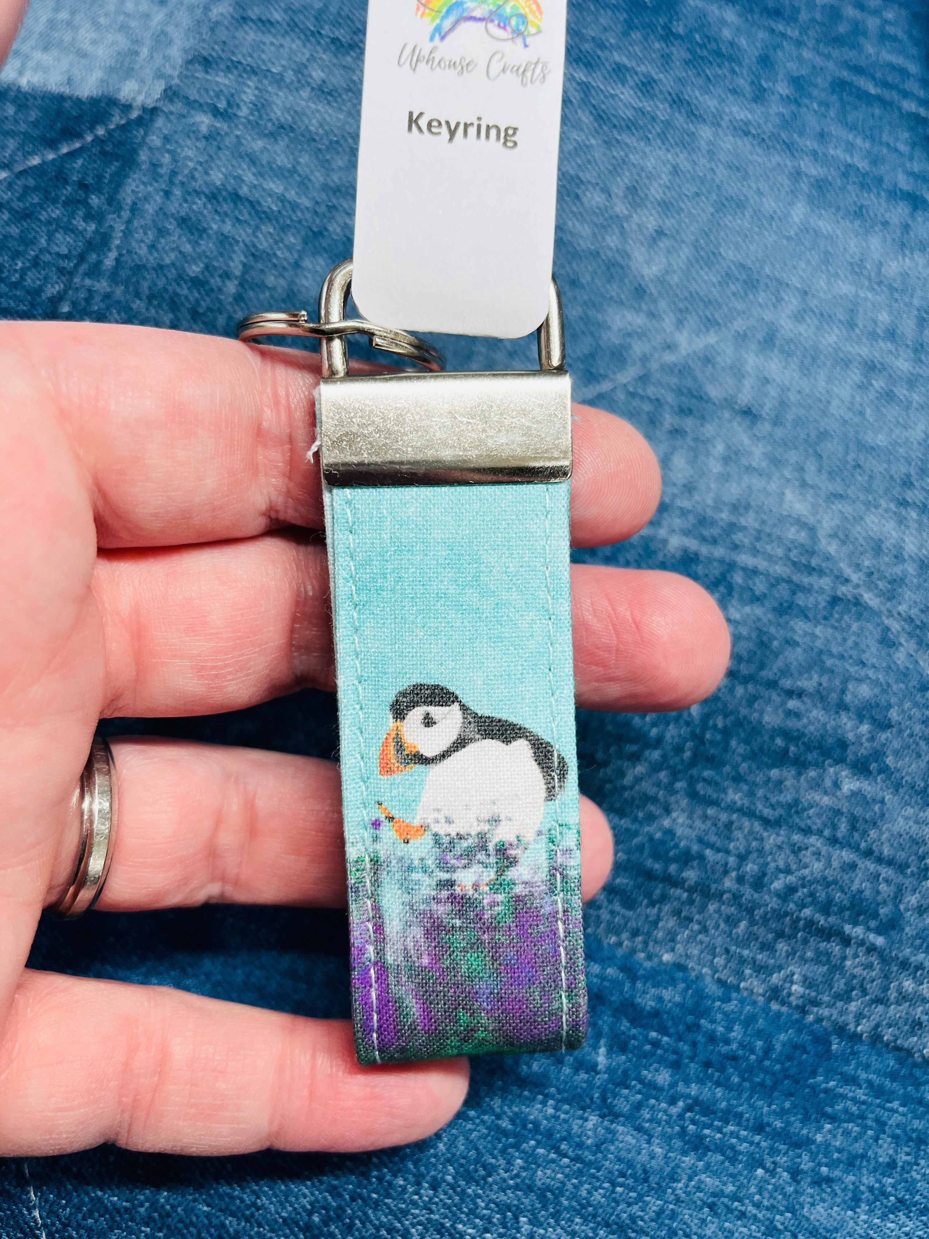 Handmade Puffin Keyring - Uphouse Crafts