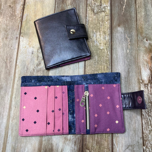 Navy Faux Leather Bi-Fold Wallet - Uphouse Crafts