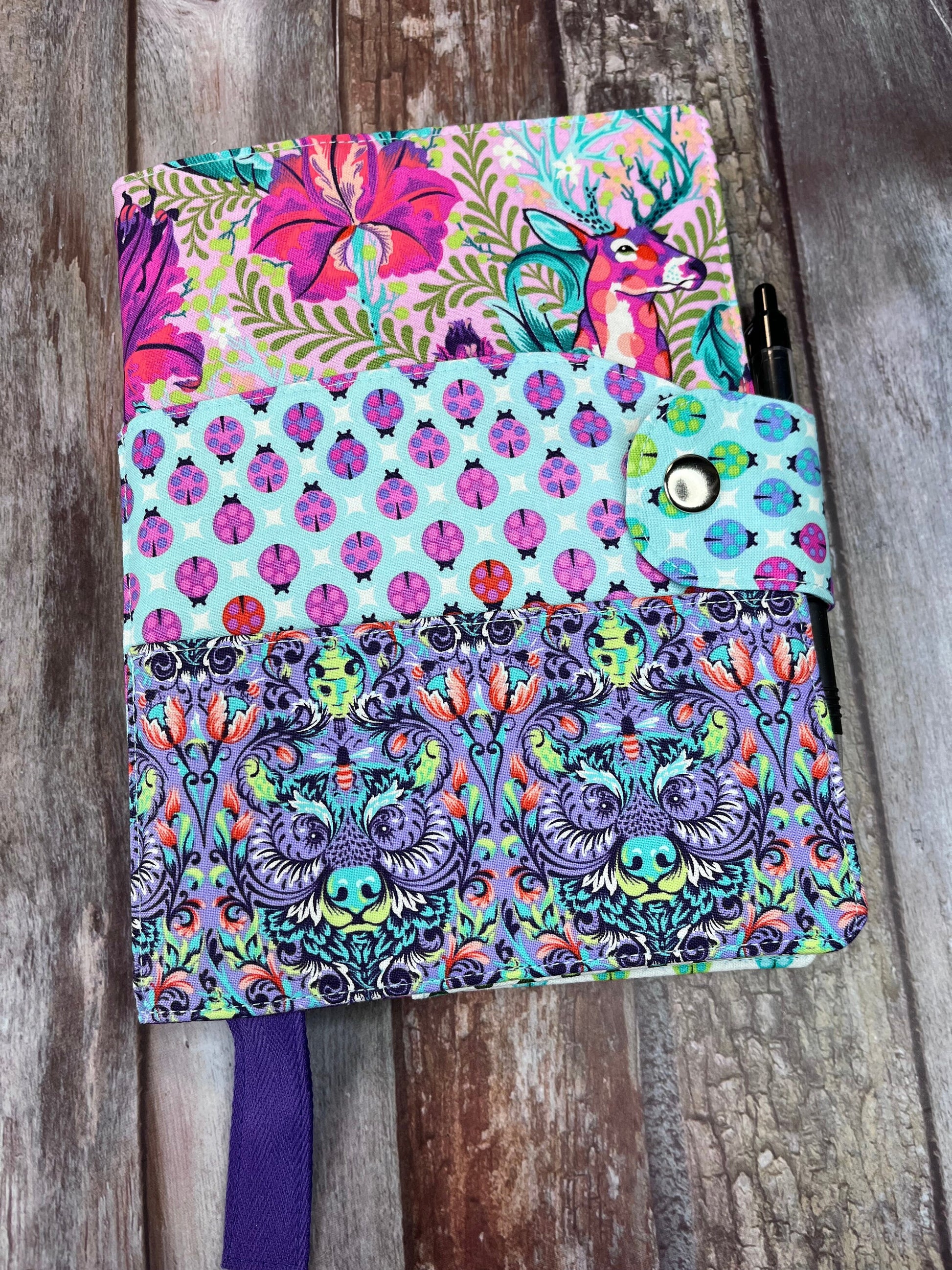 Bright A5 Cotton Covered Line Rule Notebook - Uphouse Crafts