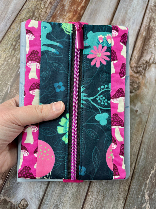 Pink Mushroom Patchwork Notebook Pencil Case - Uphouse Crafts