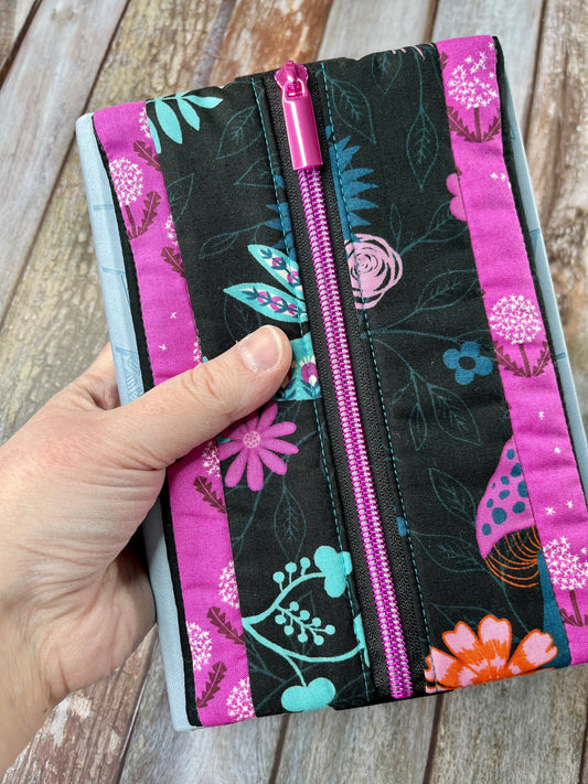 Pink Dandelion Patchwork Notebook Pencil Case - Uphouse Crafts