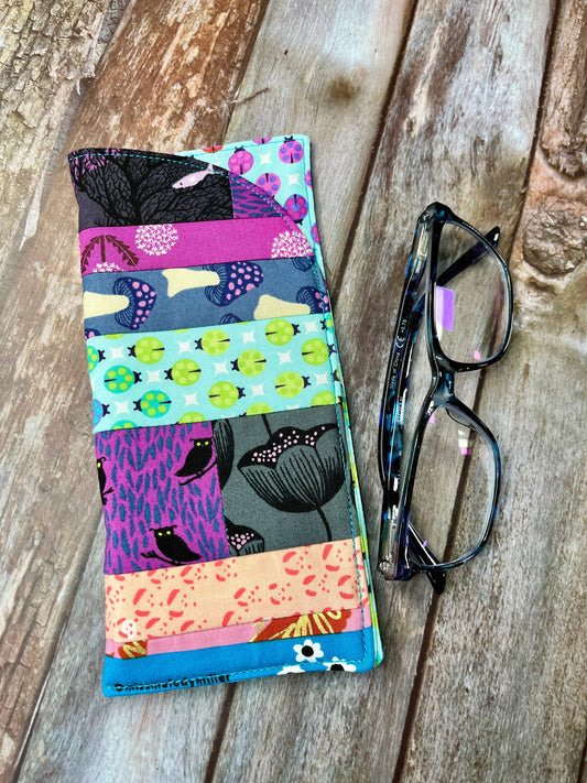 Owl Fish Mushroom Patchwork Glasses Case - Uphouse Crafts