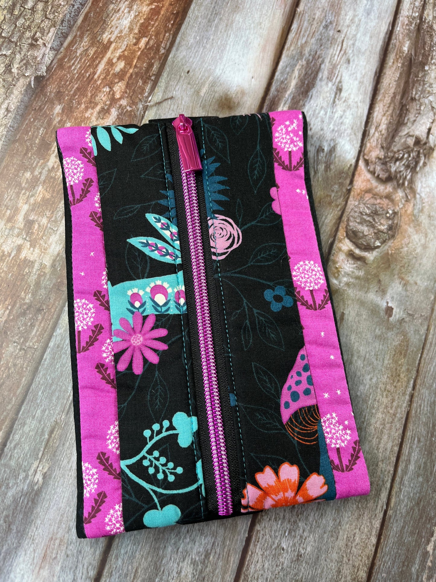 Pink Dandelion Patchwork Notebook Pencil Case - Uphouse Crafts