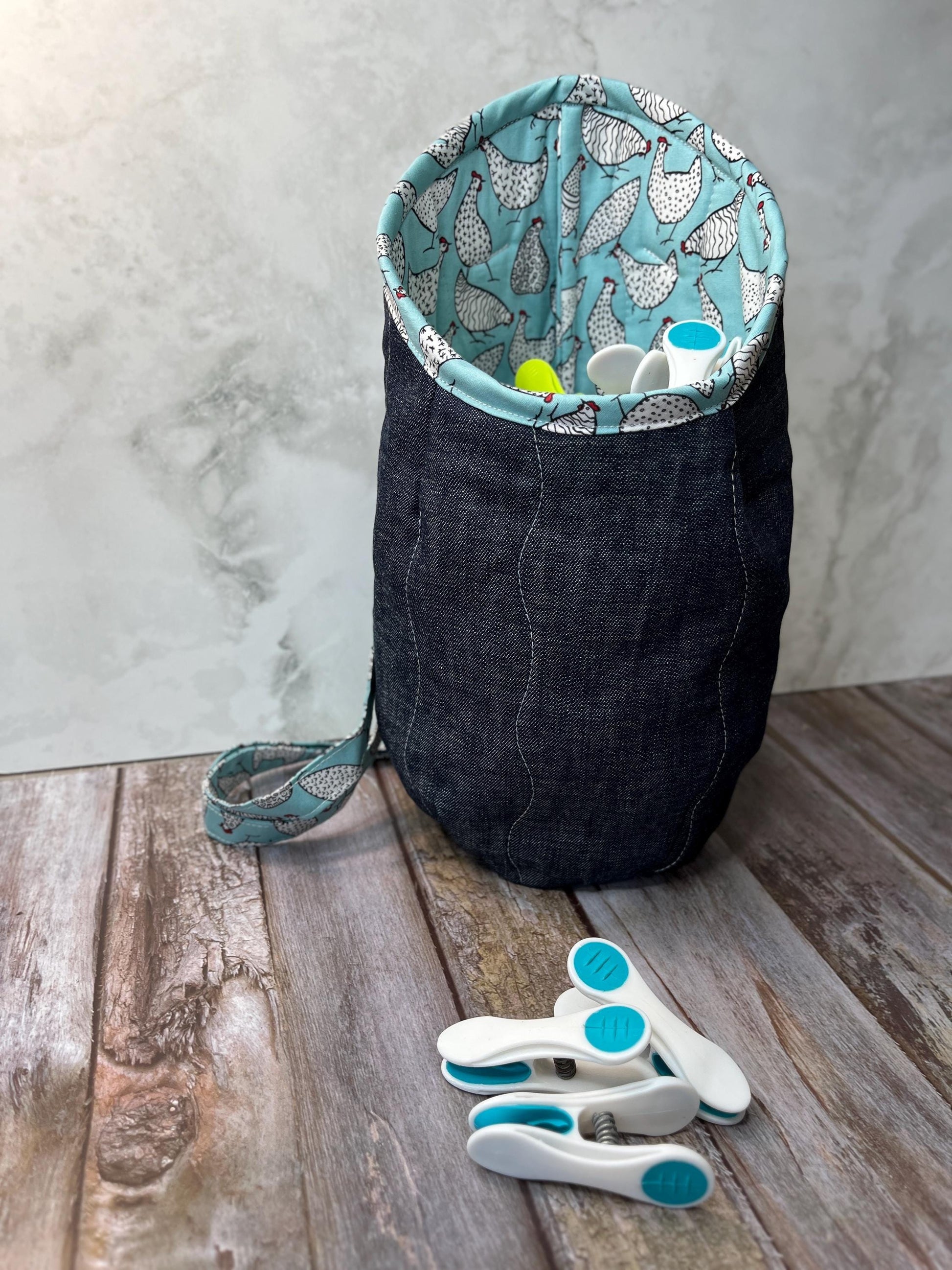 Clothes Peg Bag | Mint Chicken Denim