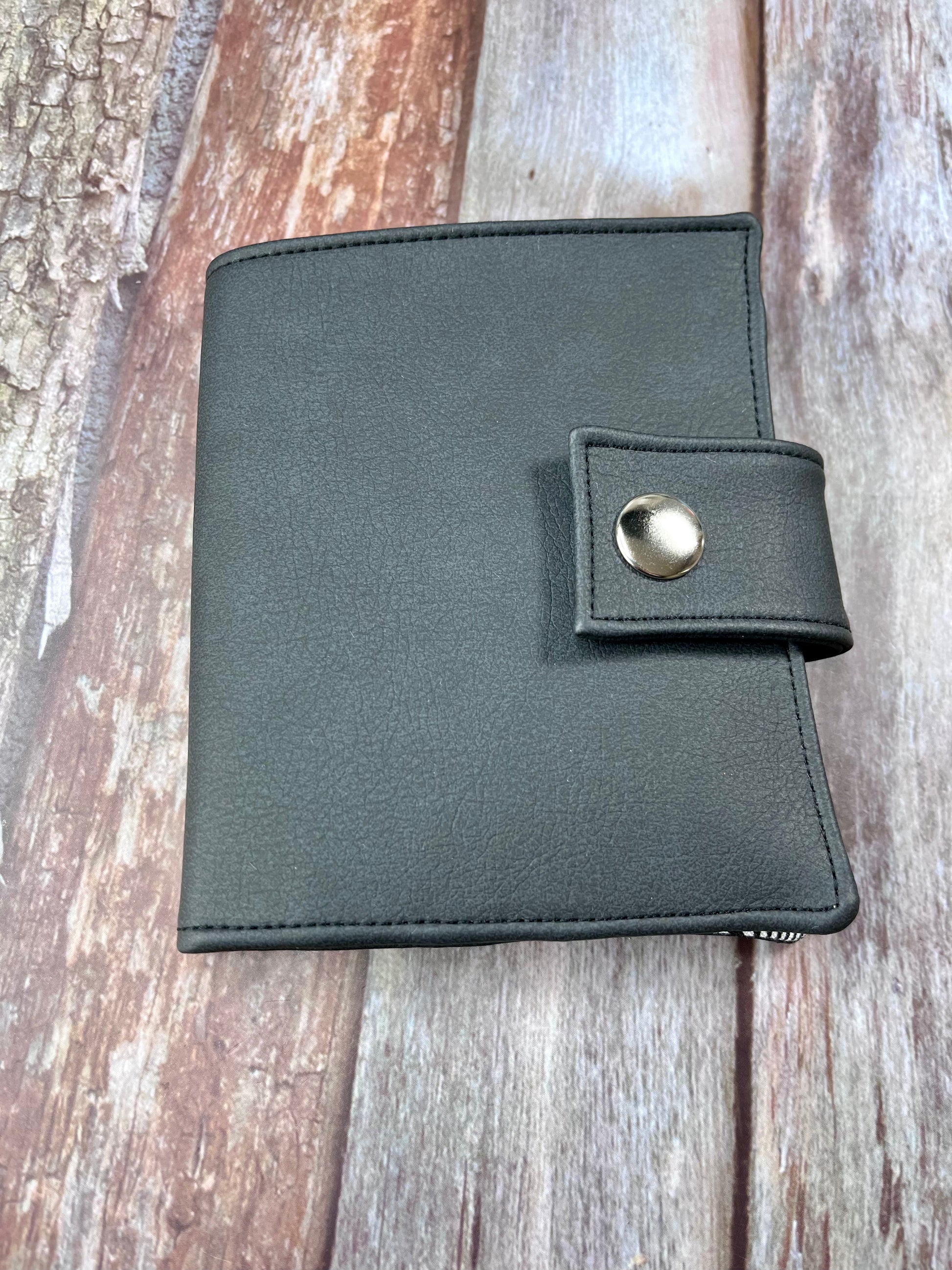 SALE Rainbow Panda Bi-fold Black Faux Leather Wallet - Uphouse Crafts