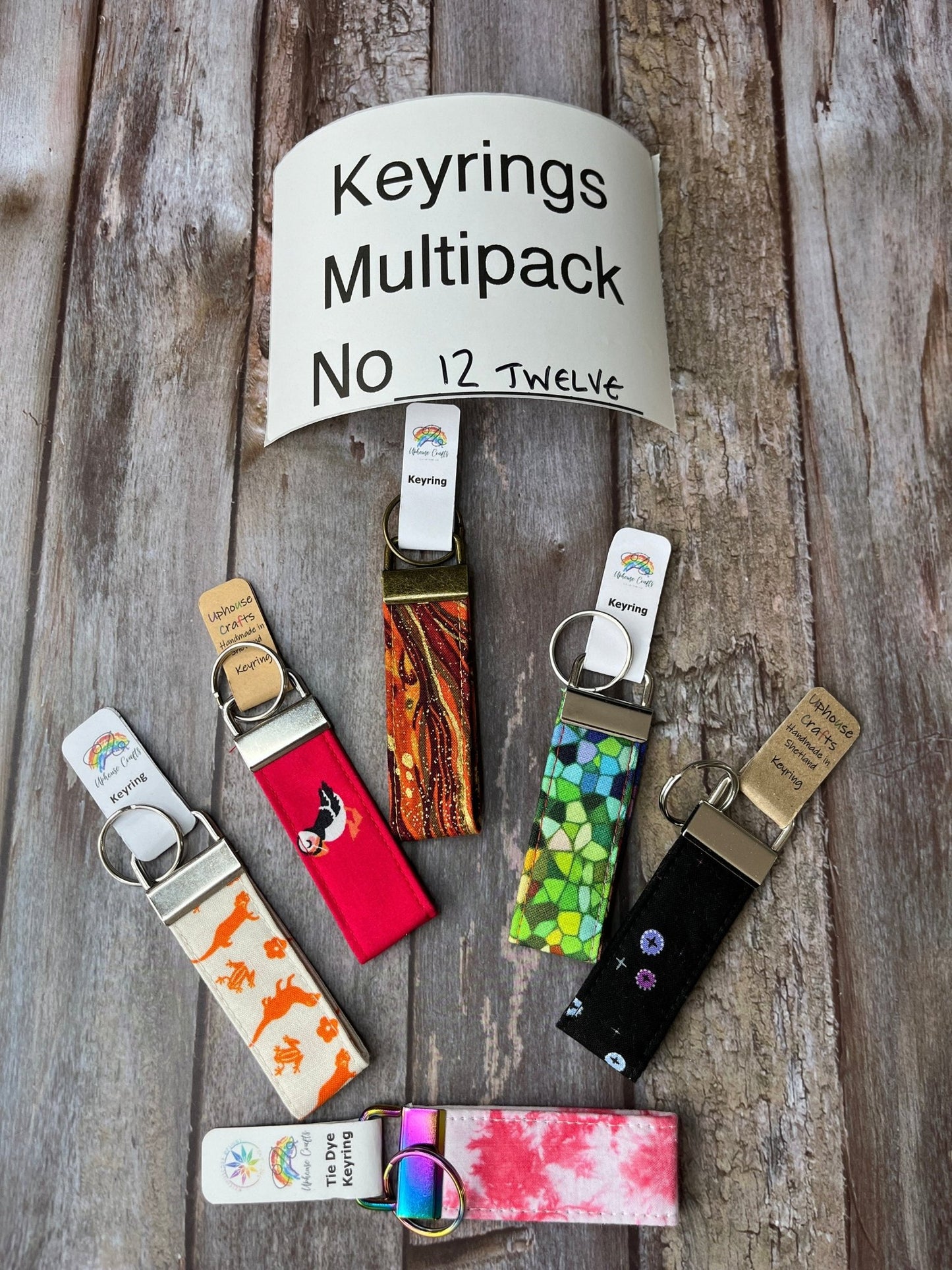 Keyring Multipack, Puffin Key Chain, Rainbow Keyring, Mixed Pack - Uphouse Crafts