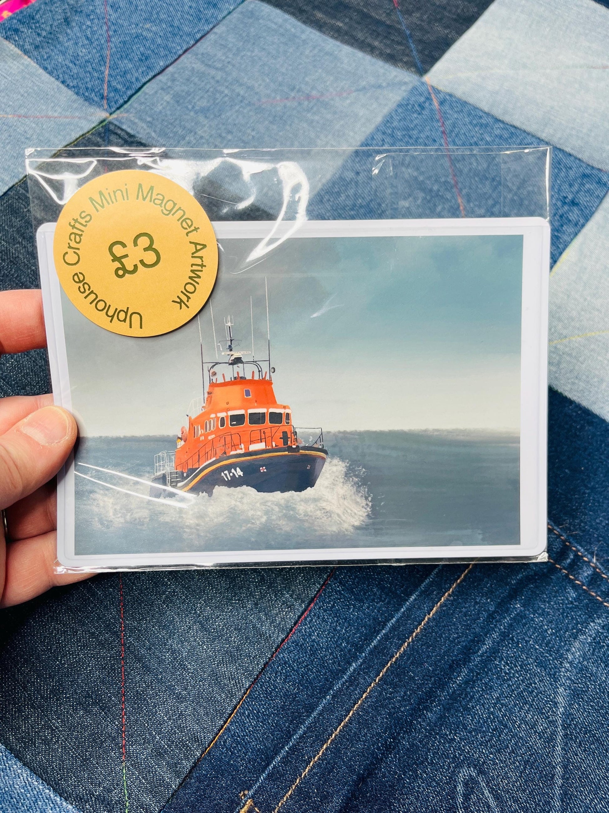 Lifeboat | Rescue Helicopter Fridge Magnet 4”x6” size - Uphouse Crafts