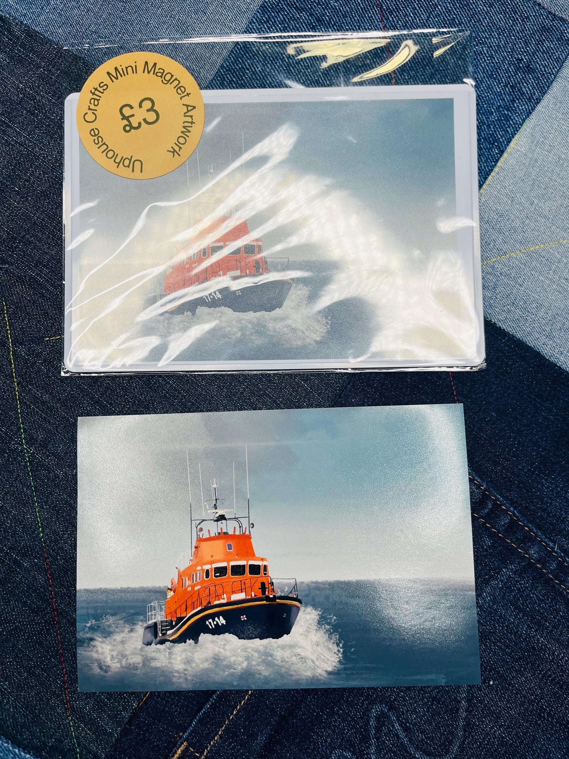 Lifeboat | Rescue Helicopter Fridge Magnet 4”x6” size - Uphouse Crafts