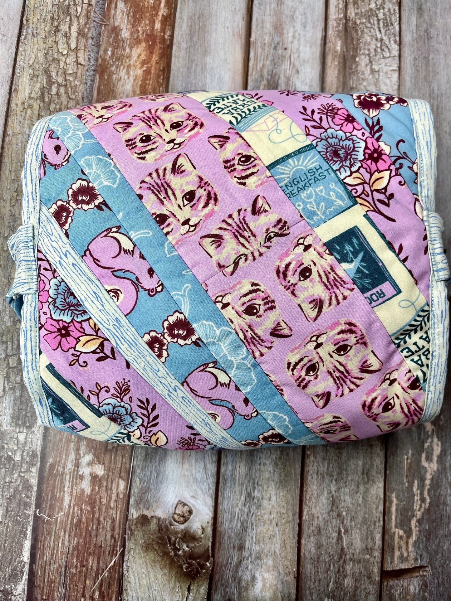 Lilac Blue & Denim Patchwork Sew Together Bag - Uphouse Crafts