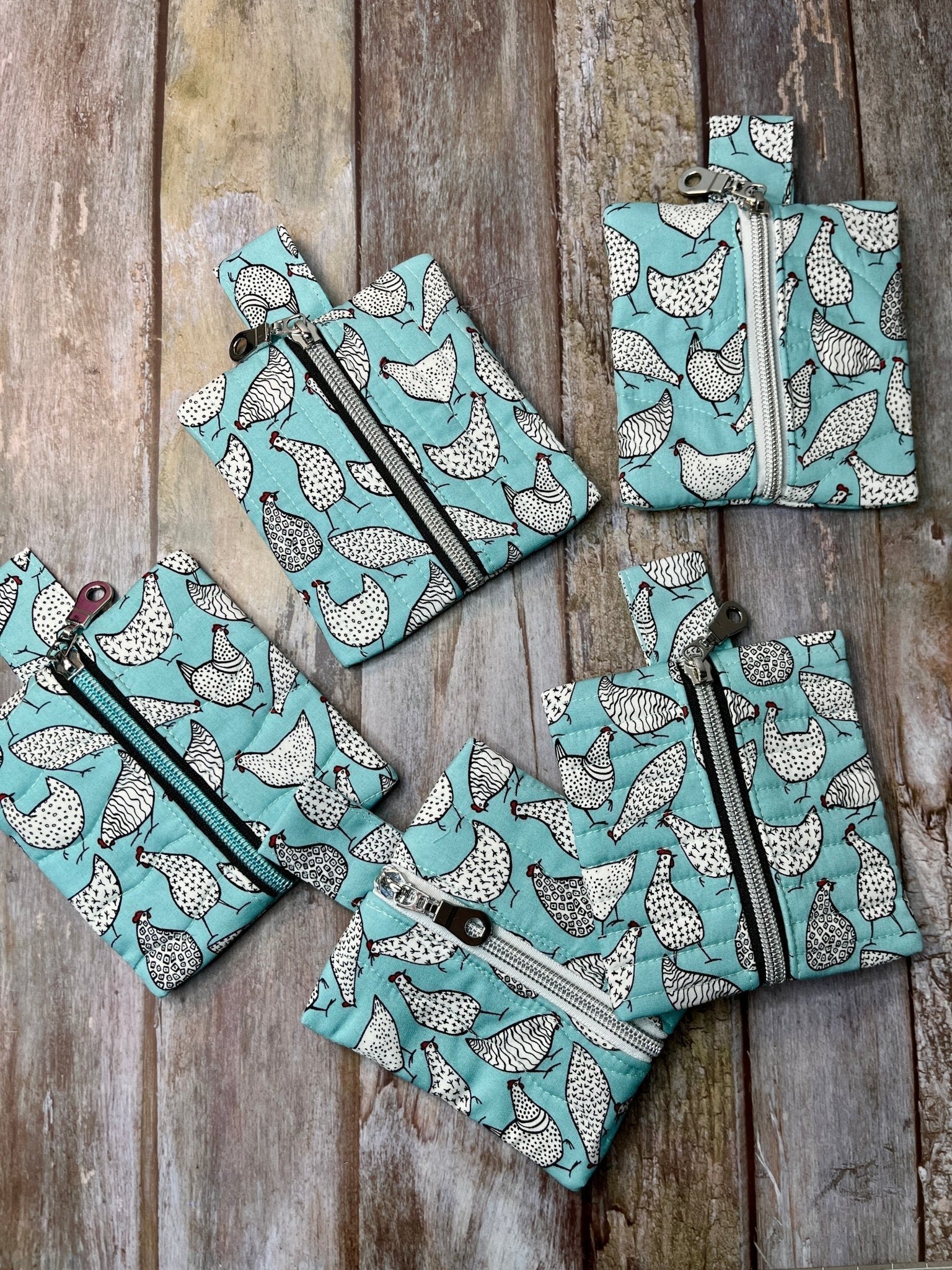 Mini Zip Pouch - Chickens - Uphouse Crafts