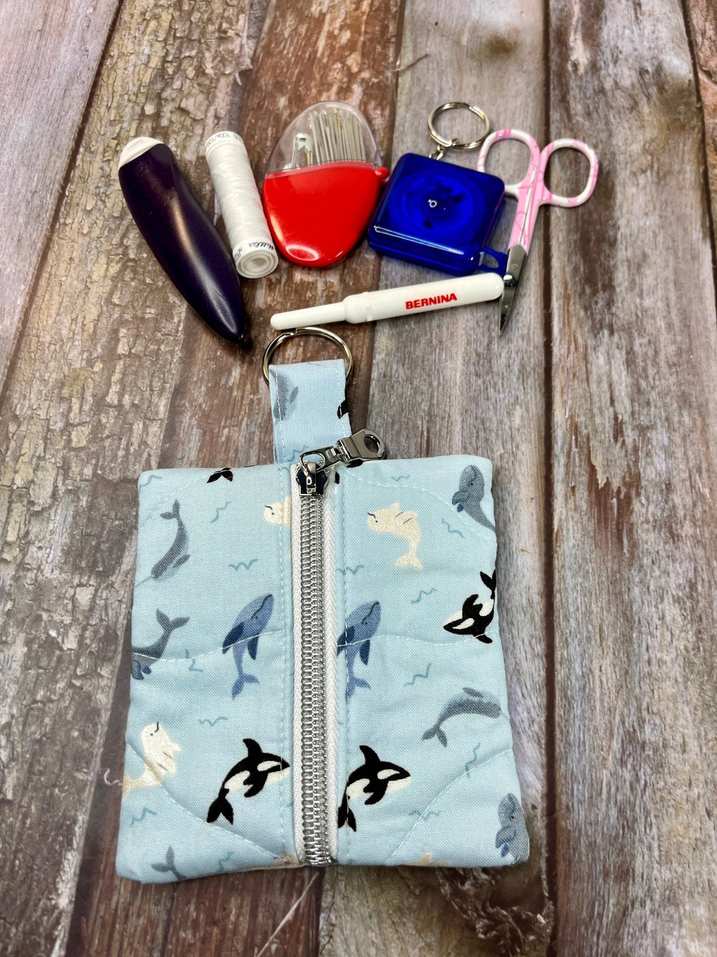 Mini Zip Pouch - Orca’s - Uphouse Crafts