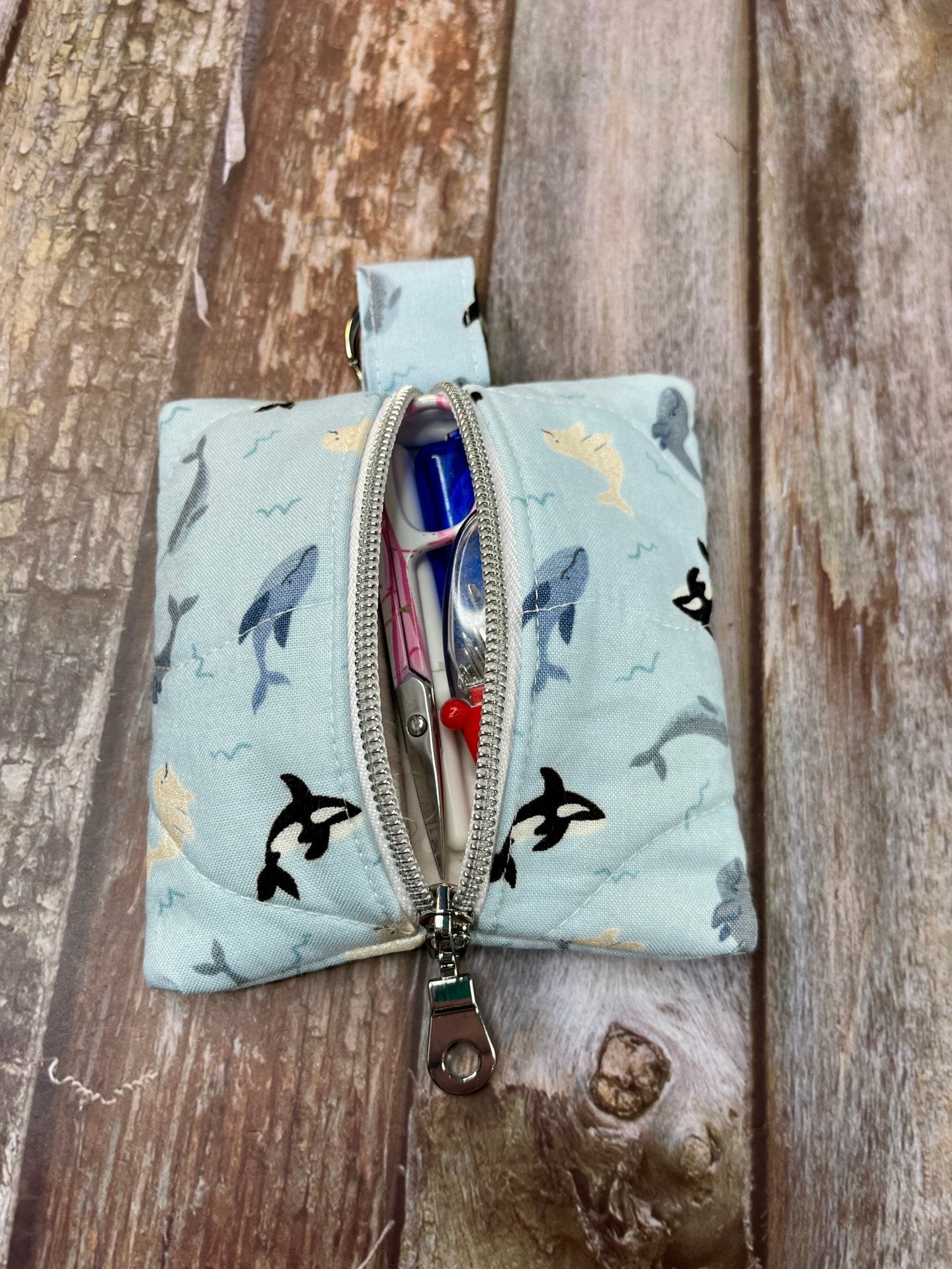 Mini Zip Pouch - Orca’s - Uphouse Crafts