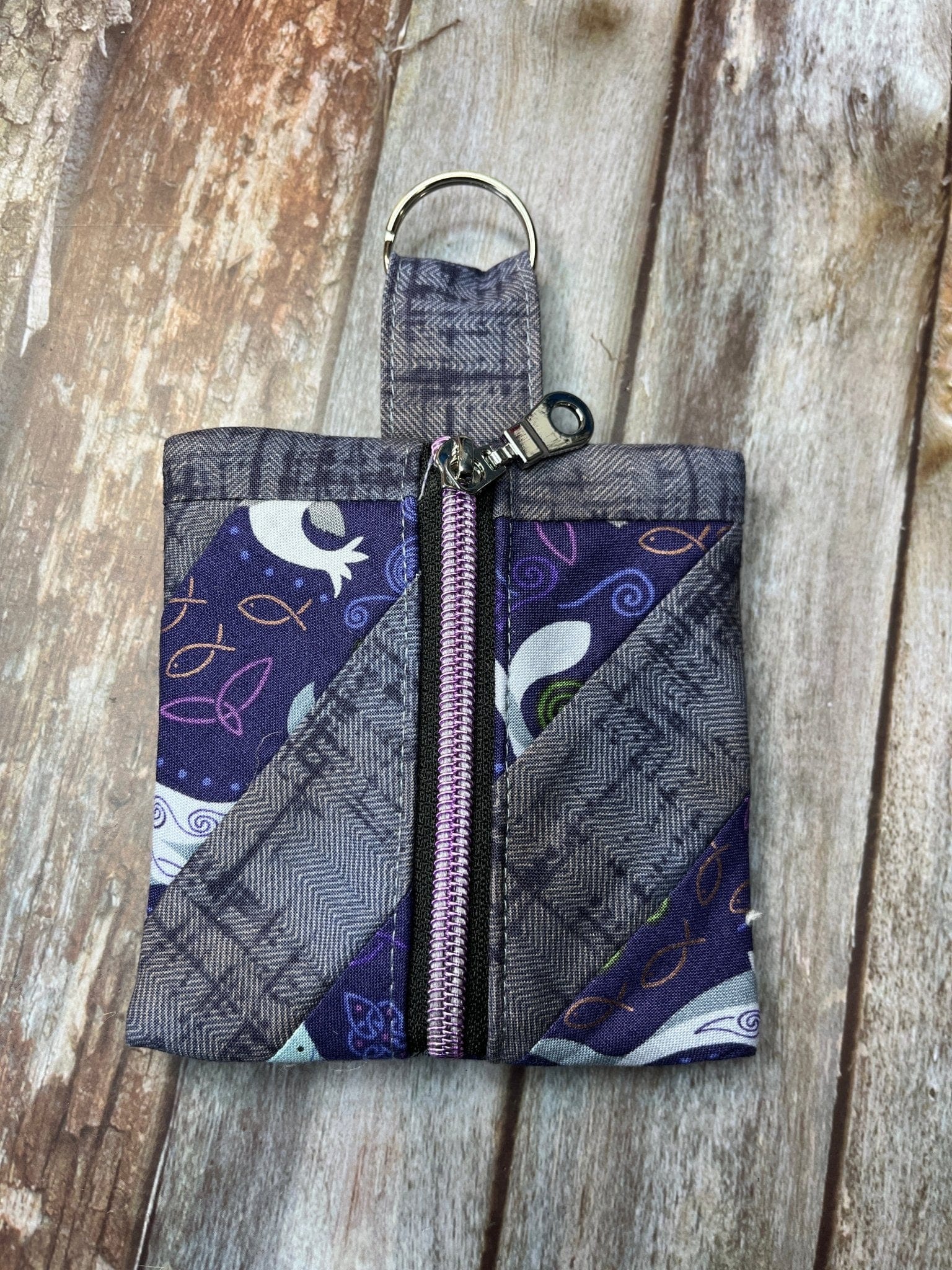 Mini Zip Pouch | Purple whale seal