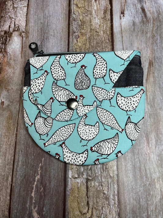 Mint Chicken Round Wing Zip Purse - Uphouse Crafts