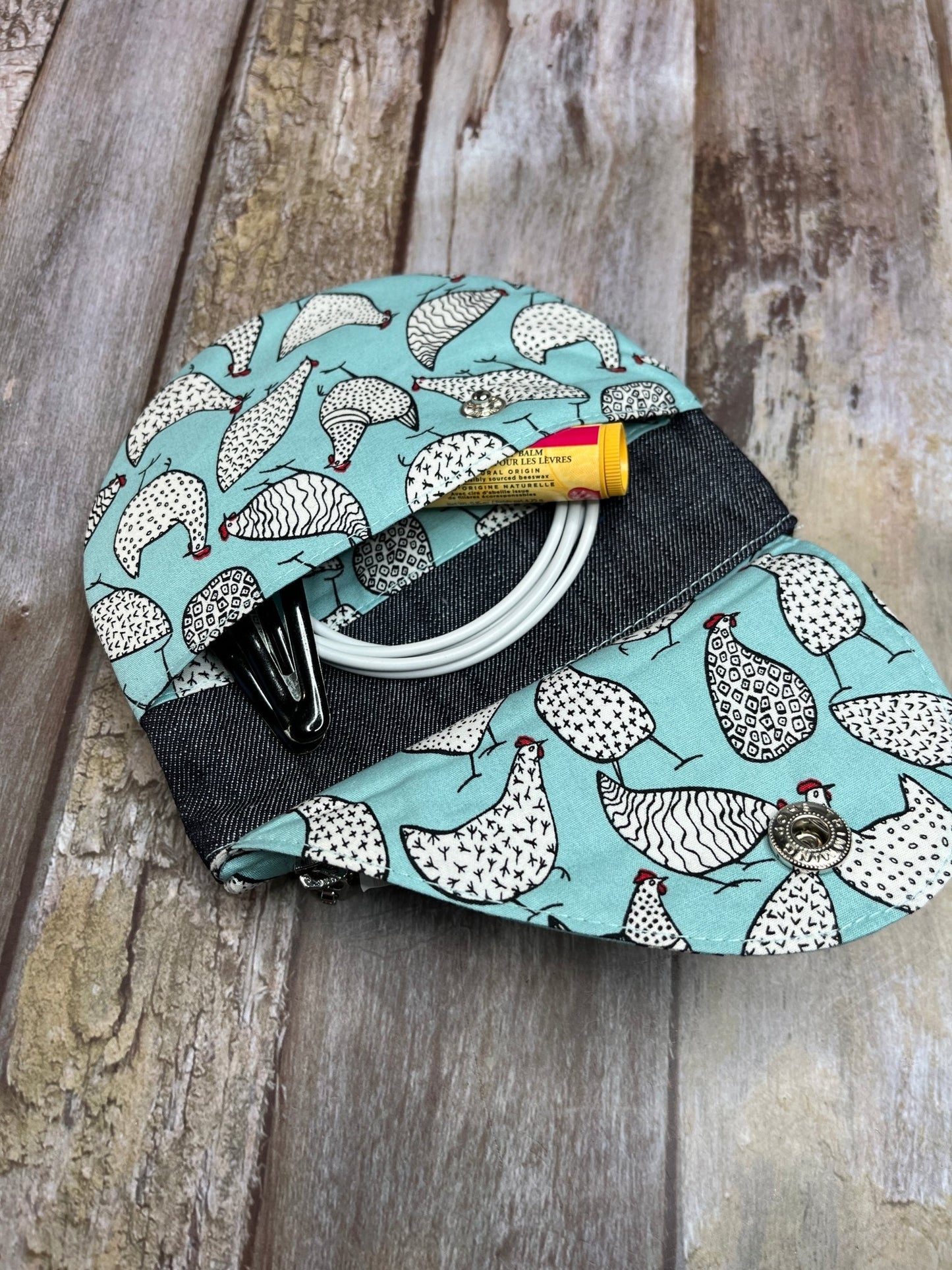 Mint Chicken Round Wing Zip Purse - Uphouse Crafts