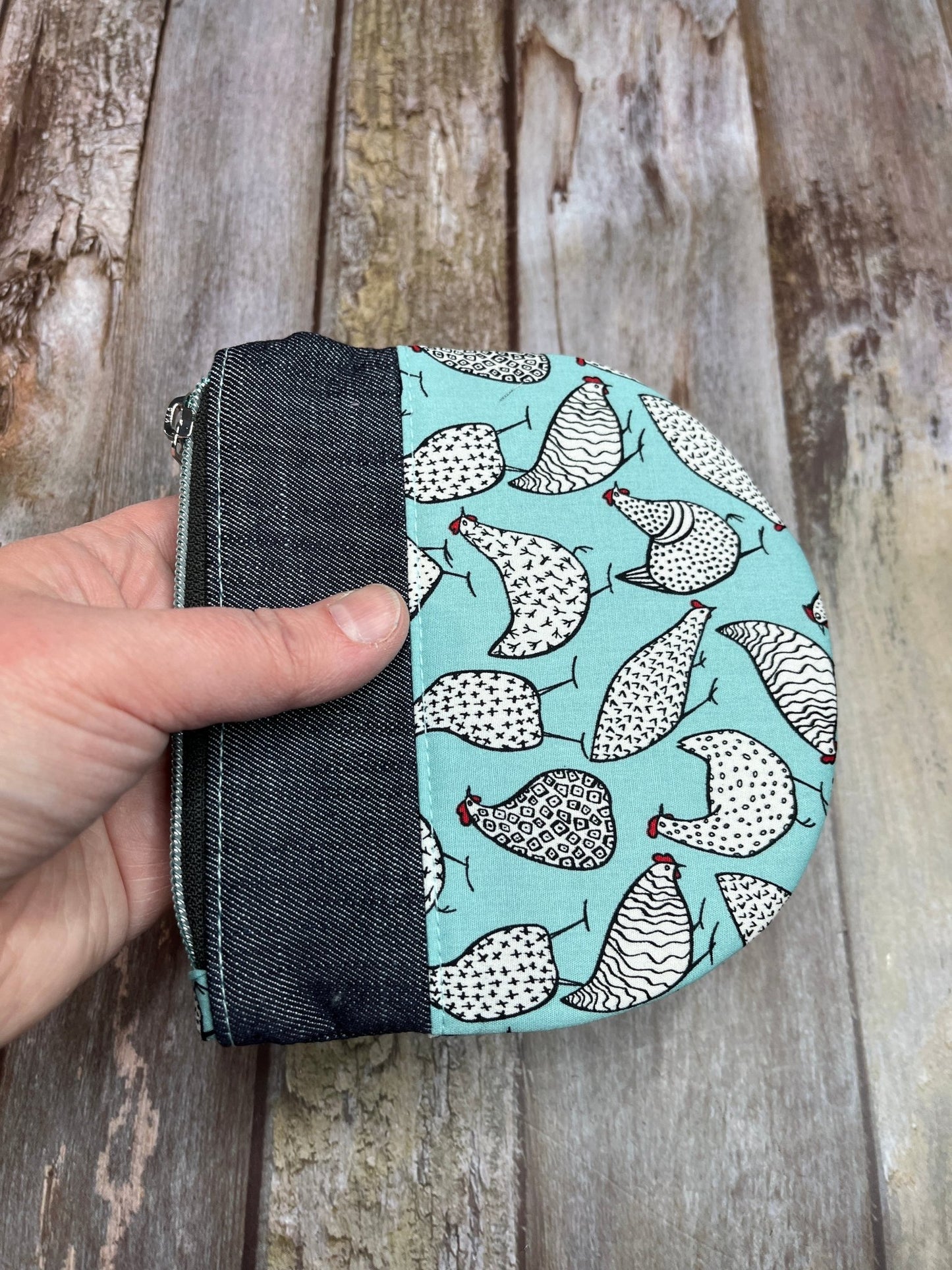 Mint Chicken Round Wing Zip Purse - Uphouse Crafts