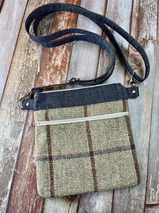 Natural Wool Tweed Crossbody Bag - Uphouse Crafts