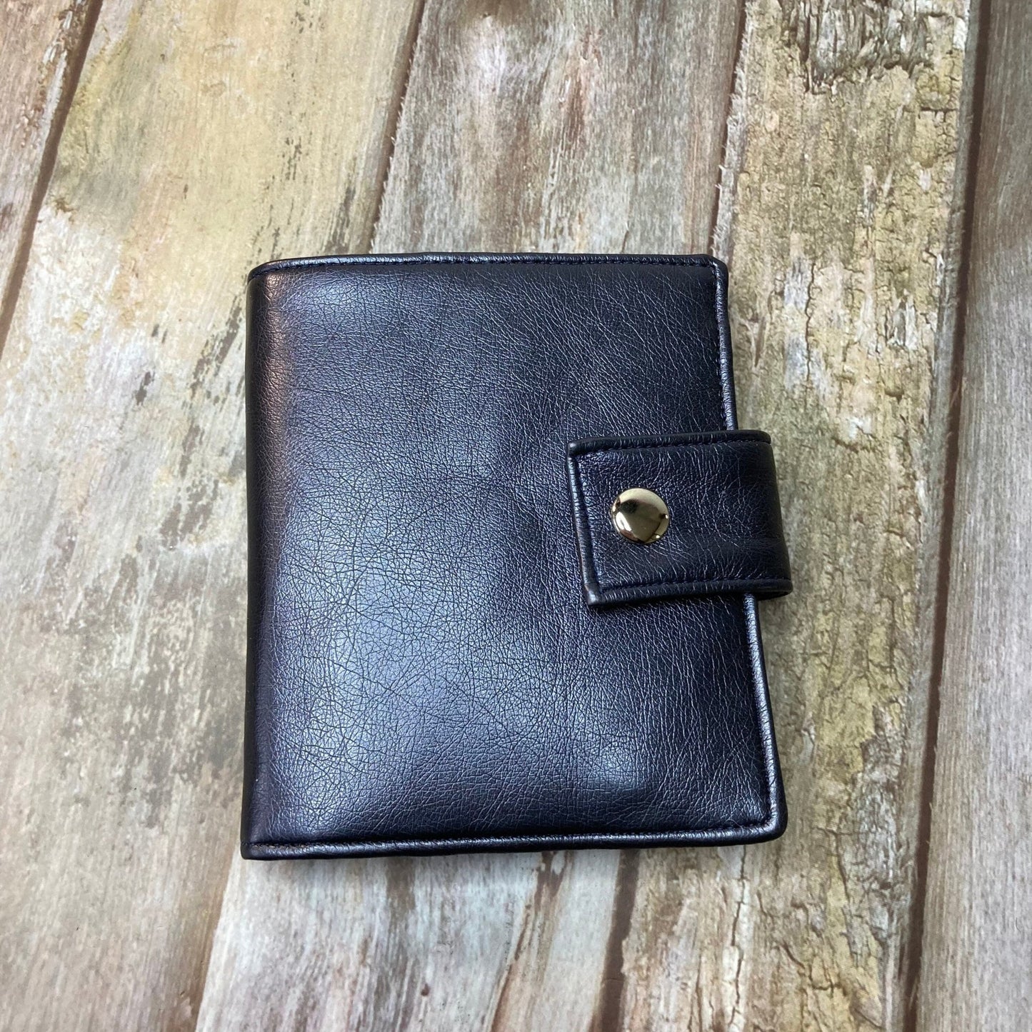 Navy Faux Leather Bi - Fold Wallet - Uphouse Crafts