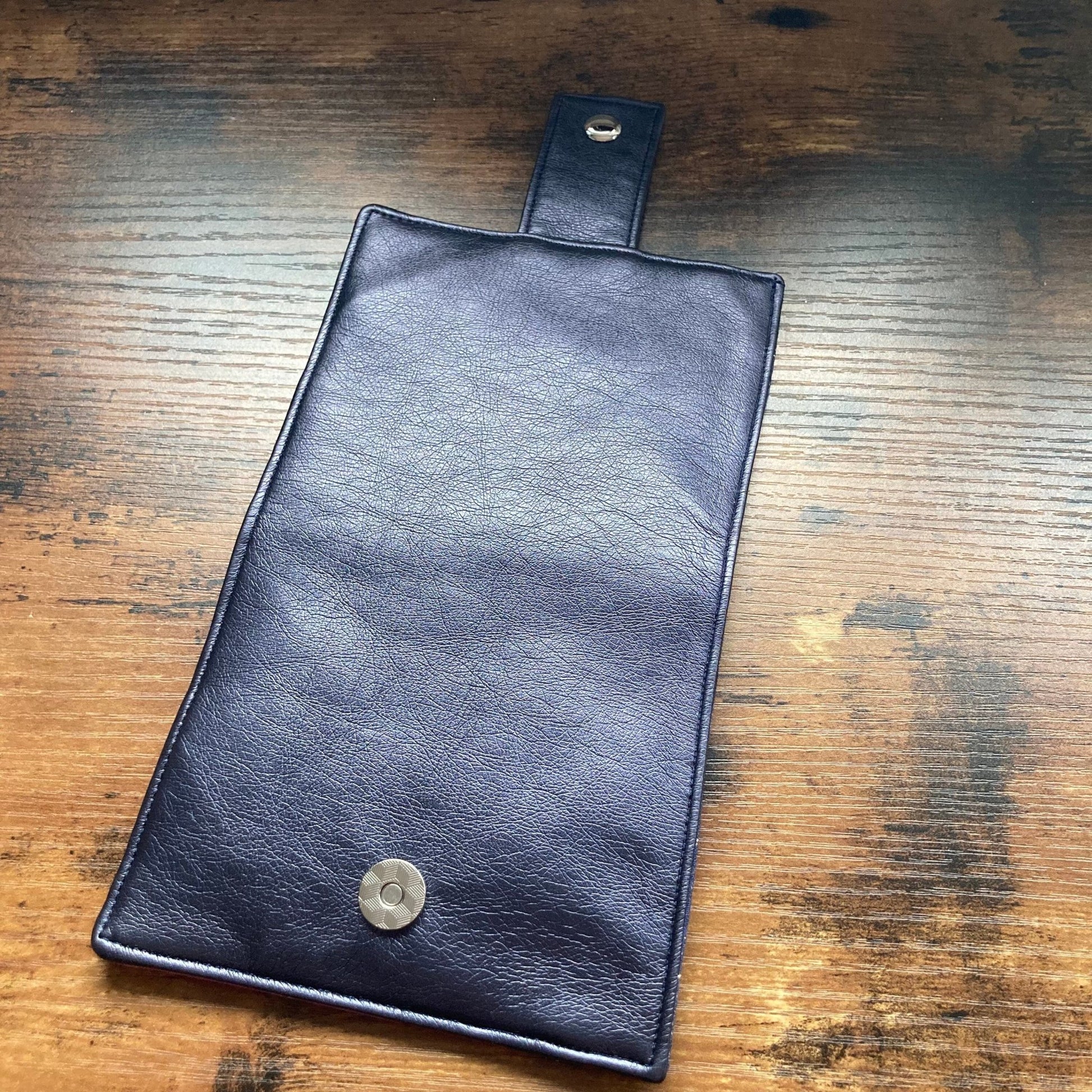 Navy Faux Leather Bi - Fold Wallet - Uphouse Crafts