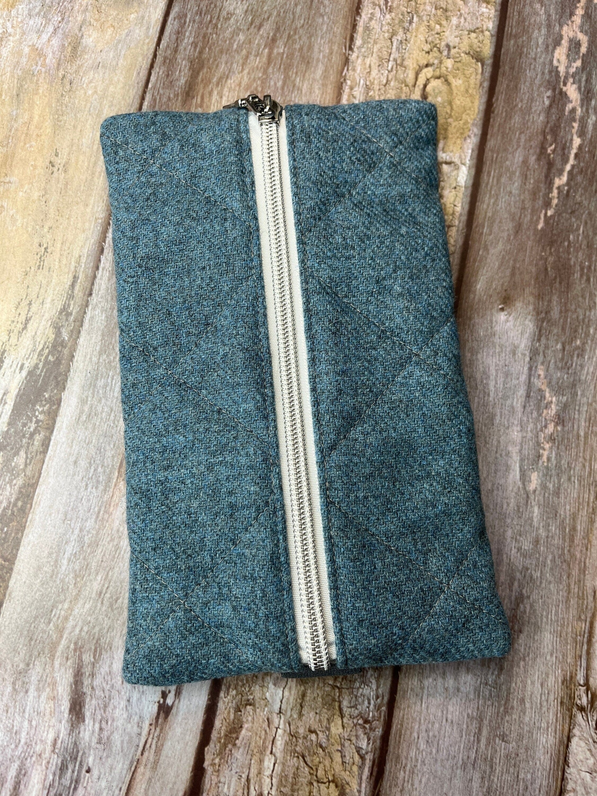 Notebook Pencil Case | Blue Tweed