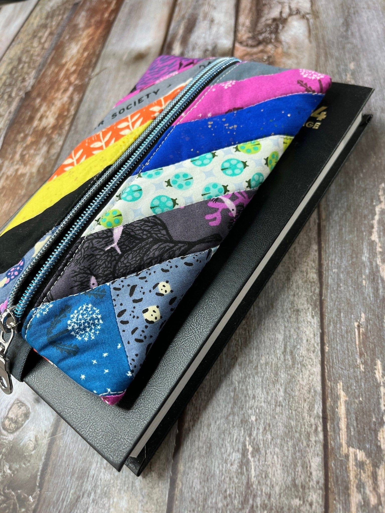 Notebook Pencil Case - Panda Ladybug Mushroom Patchwork