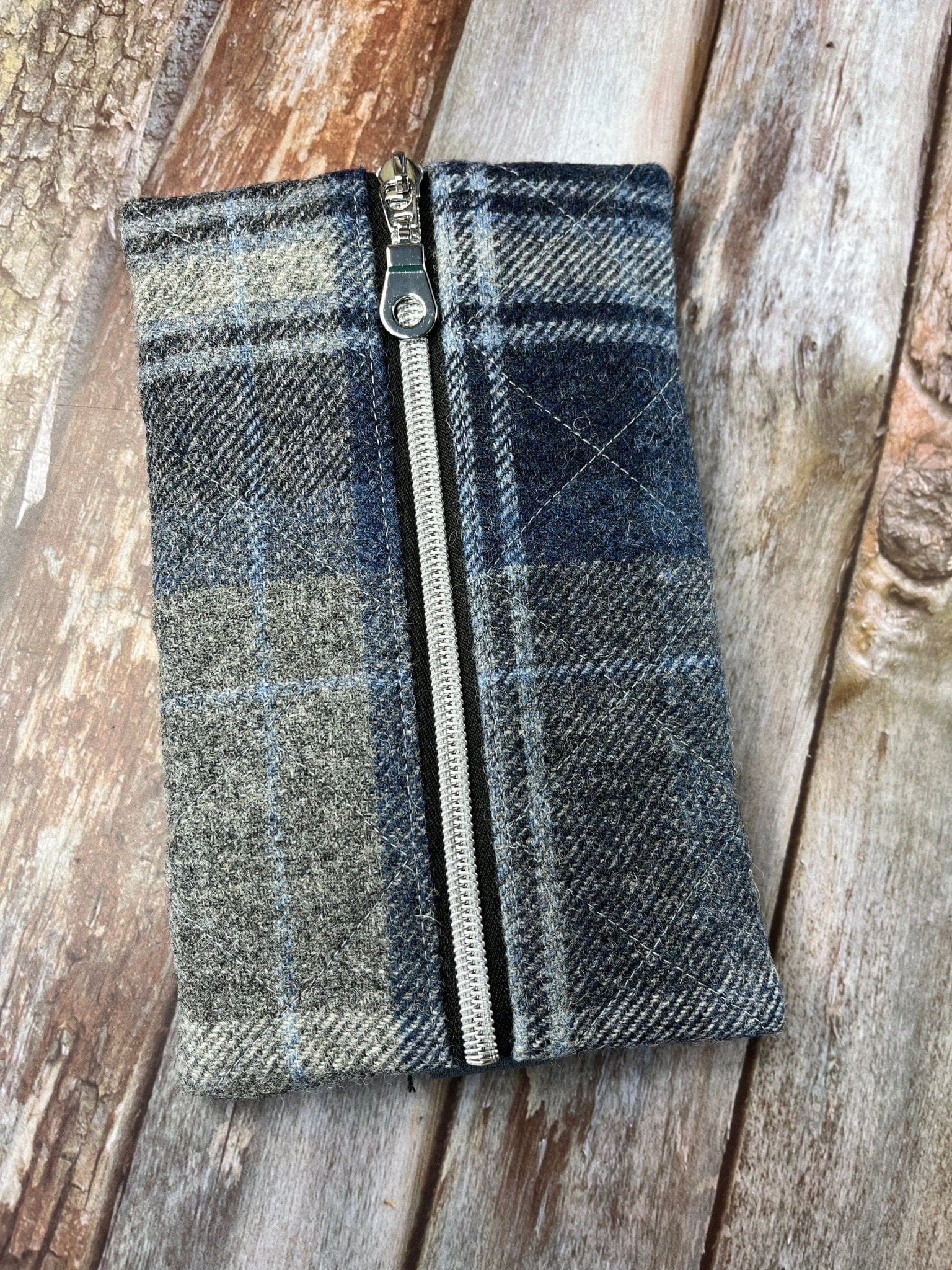 Notebook Pencil Case - Stormy Seas Shetland Tweed