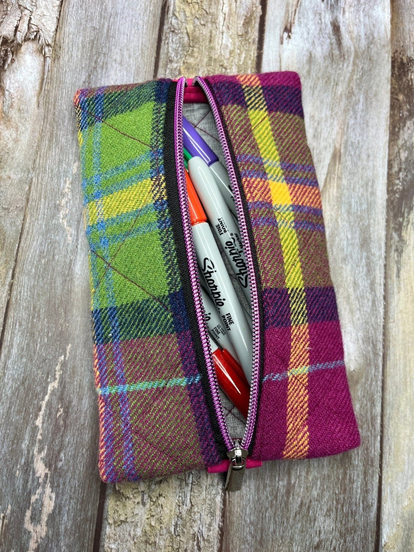 Notebook Pencil Case - Summer Heather Shetland Tweed