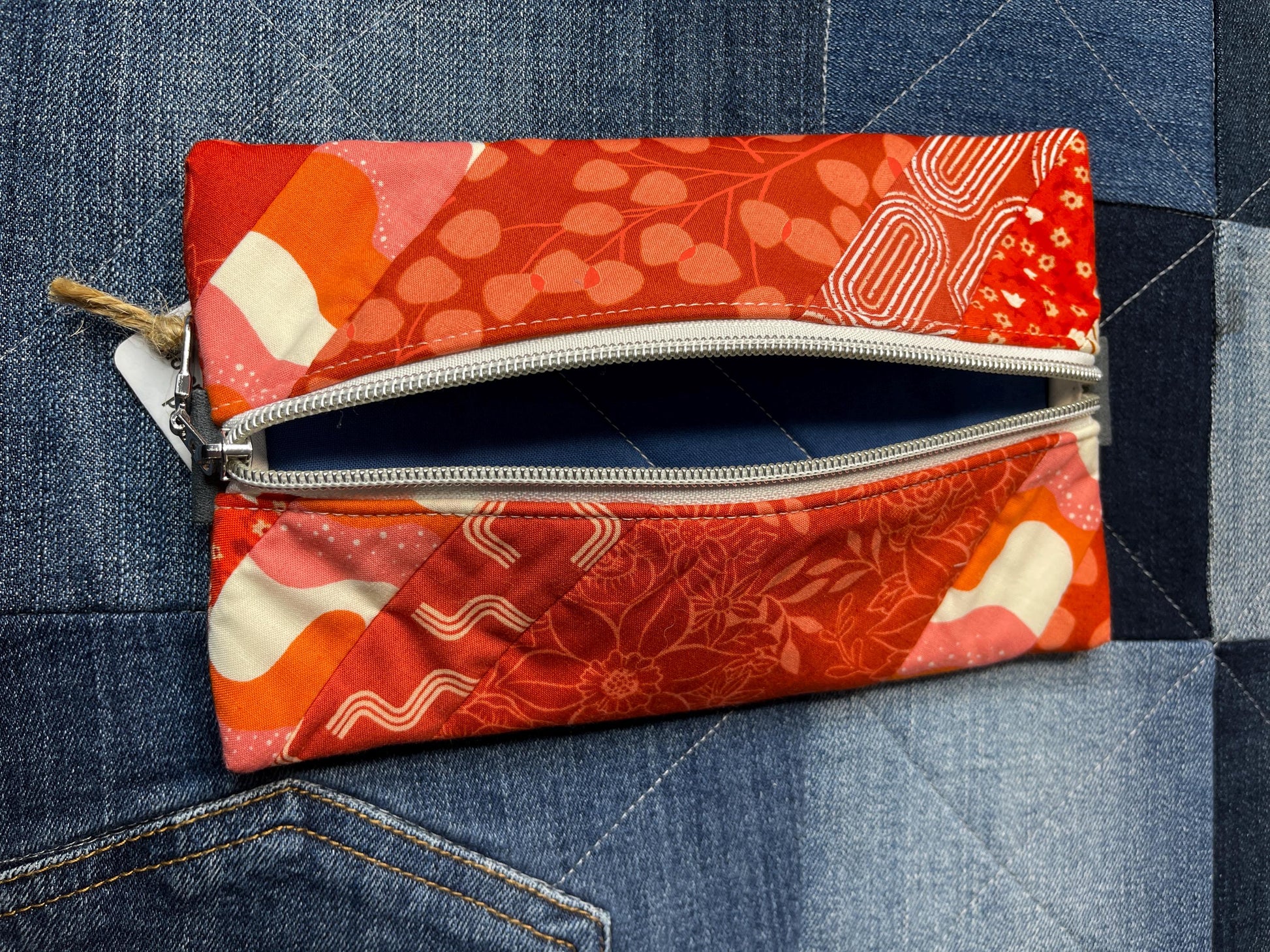 Orange Patchwork Notebook Pencil Case - Uphouse Crafts