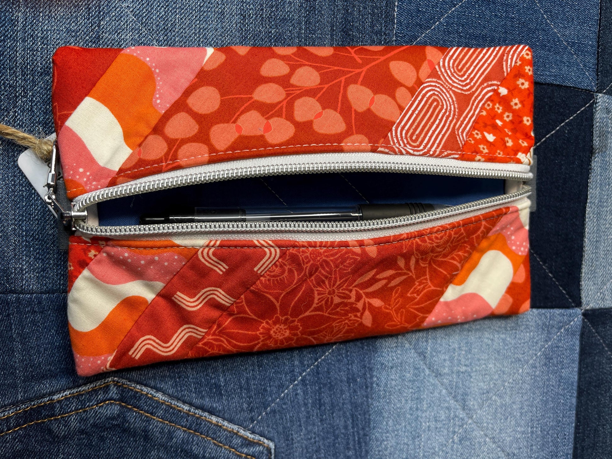 Orange Patchwork Notebook Pencil Case - Uphouse Crafts