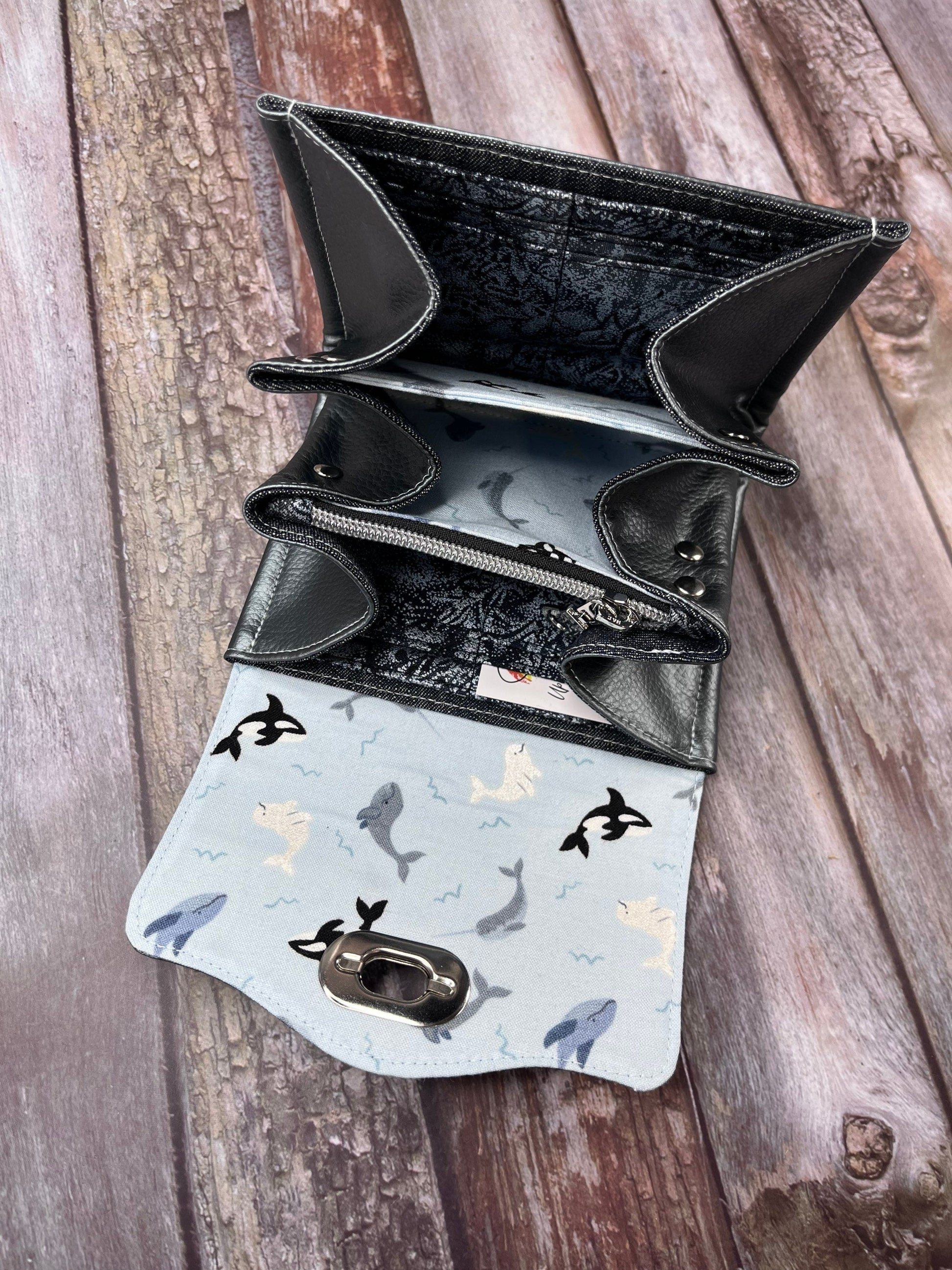 Orca Faux Leather Clutch Wallet | Vegan Leather Purse - Uphouse Crafts