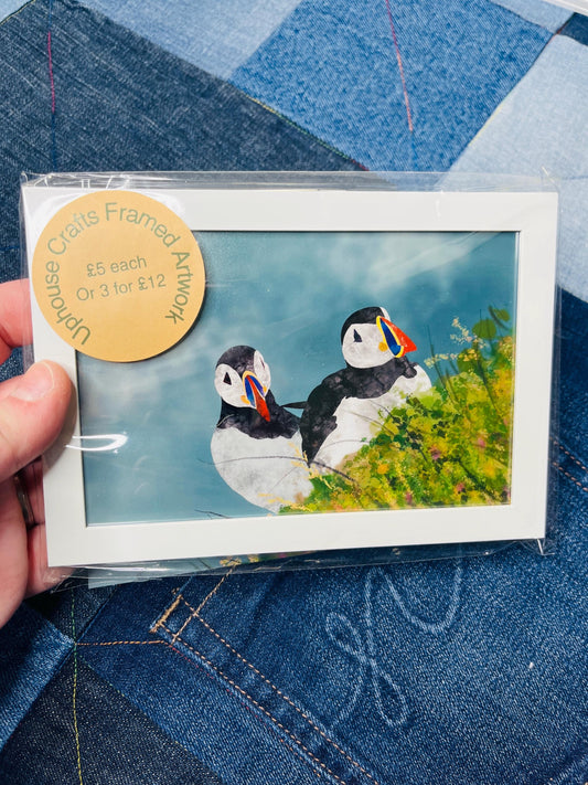 Original Puffin Digital Framed 4x6” Printed artwork - Uphouse Crafts