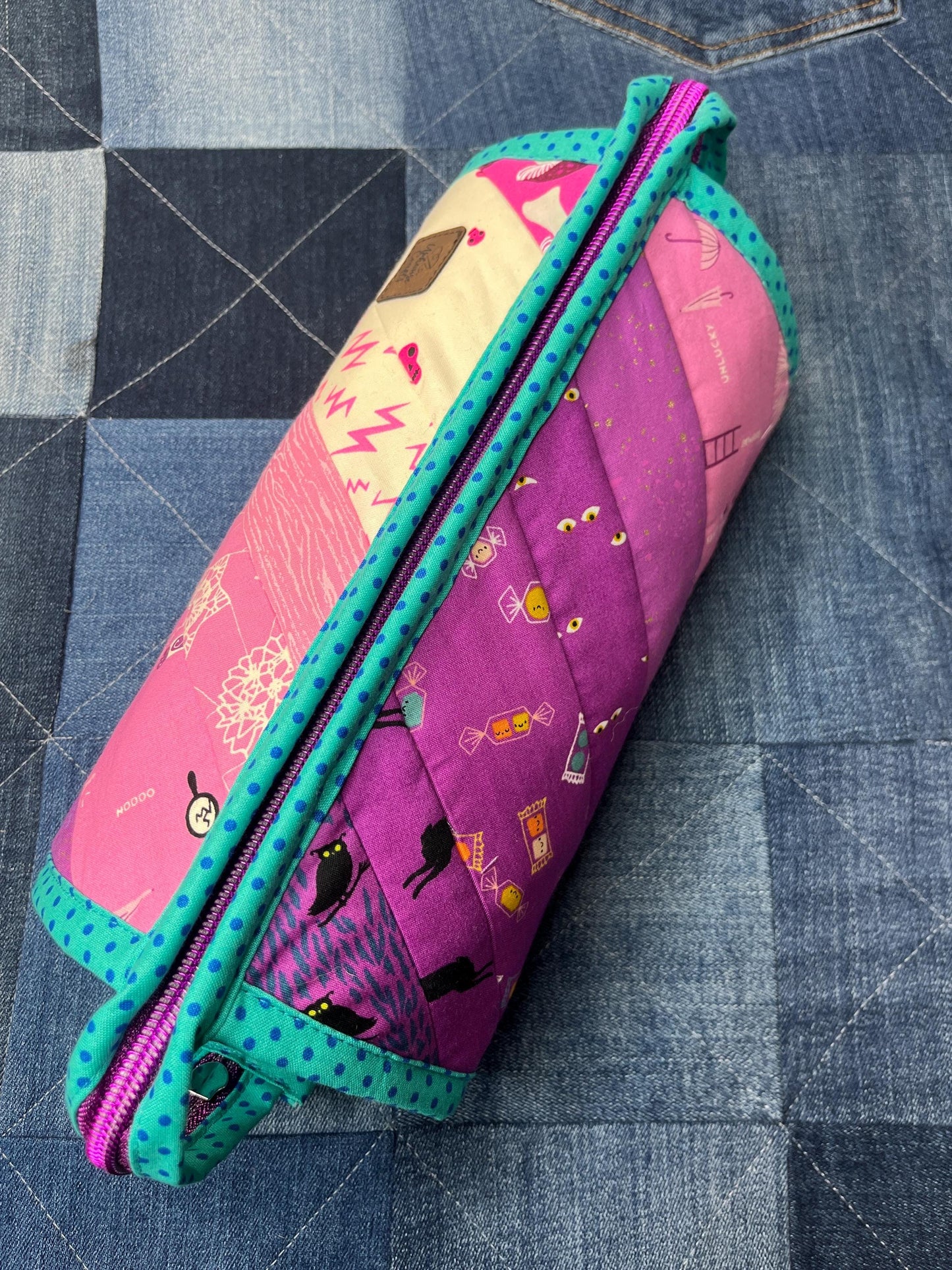 Pink Teal Sew Together Bag - Uphouse Crafts