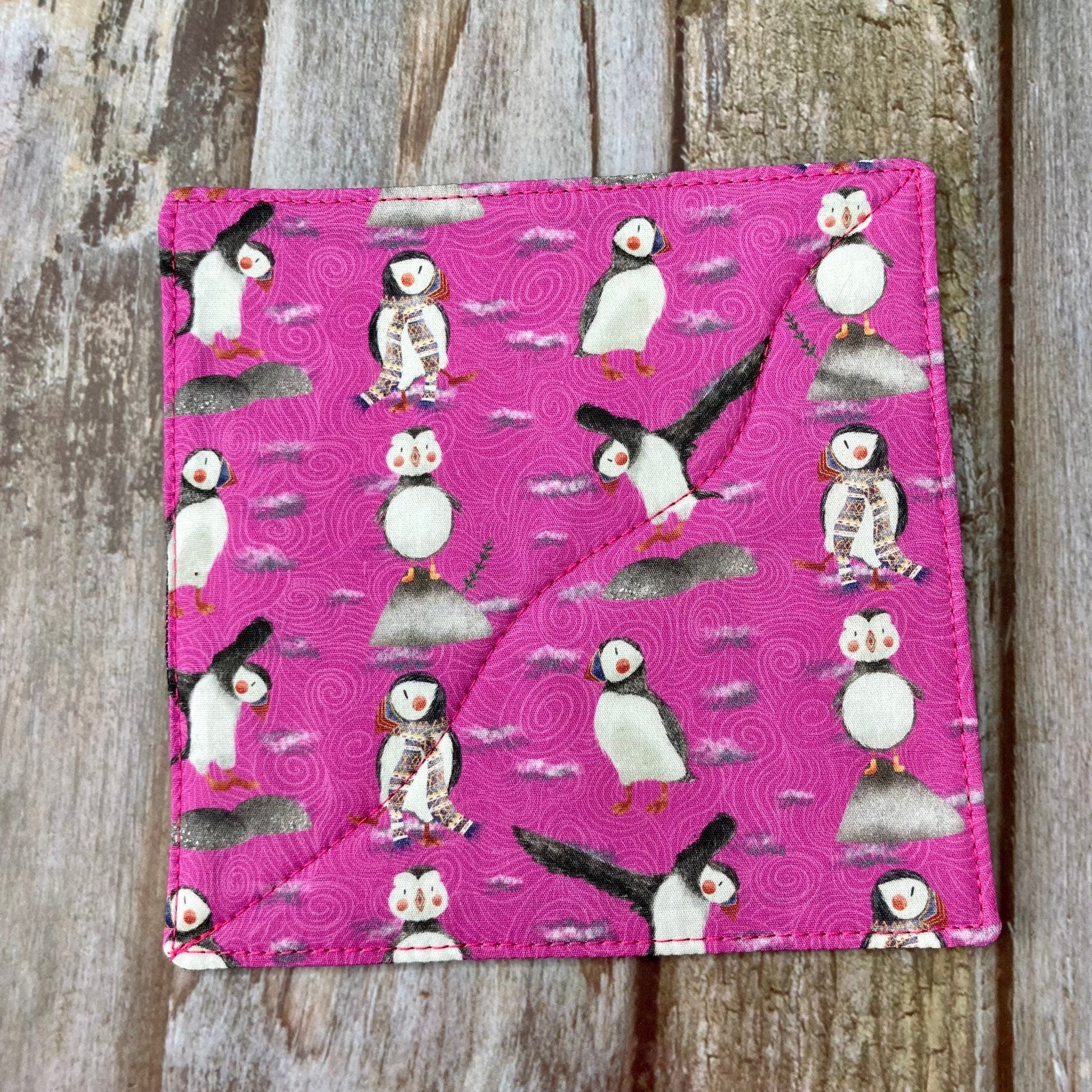 Puffin Fabric Coasters Set of 4 - Uphouse Crafts