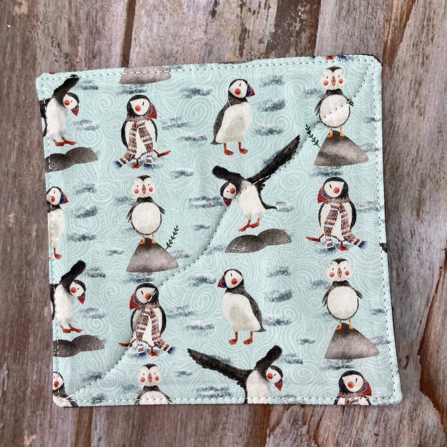 Puffin Fabric Coasters Set of 4 - Uphouse Crafts