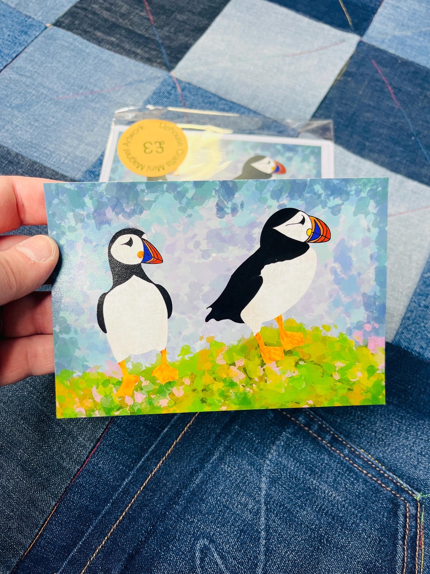 Puffin Fridge Magnet 4”x6” size - Uphouse Crafts