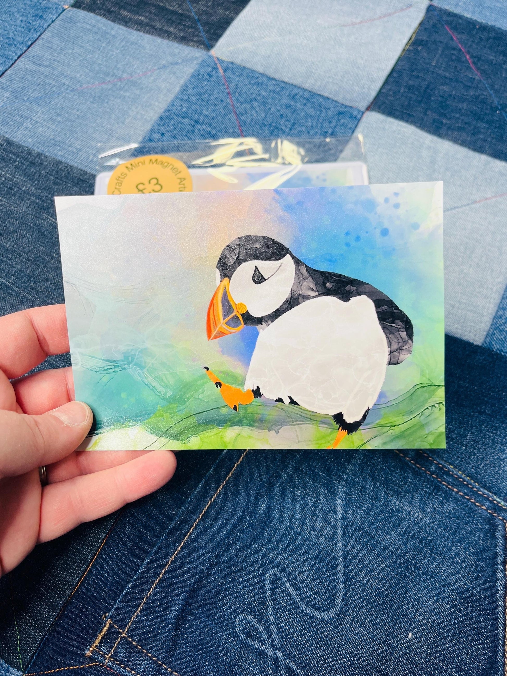 Puffin Fridge Magnet 4”x6” size - Uphouse Crafts