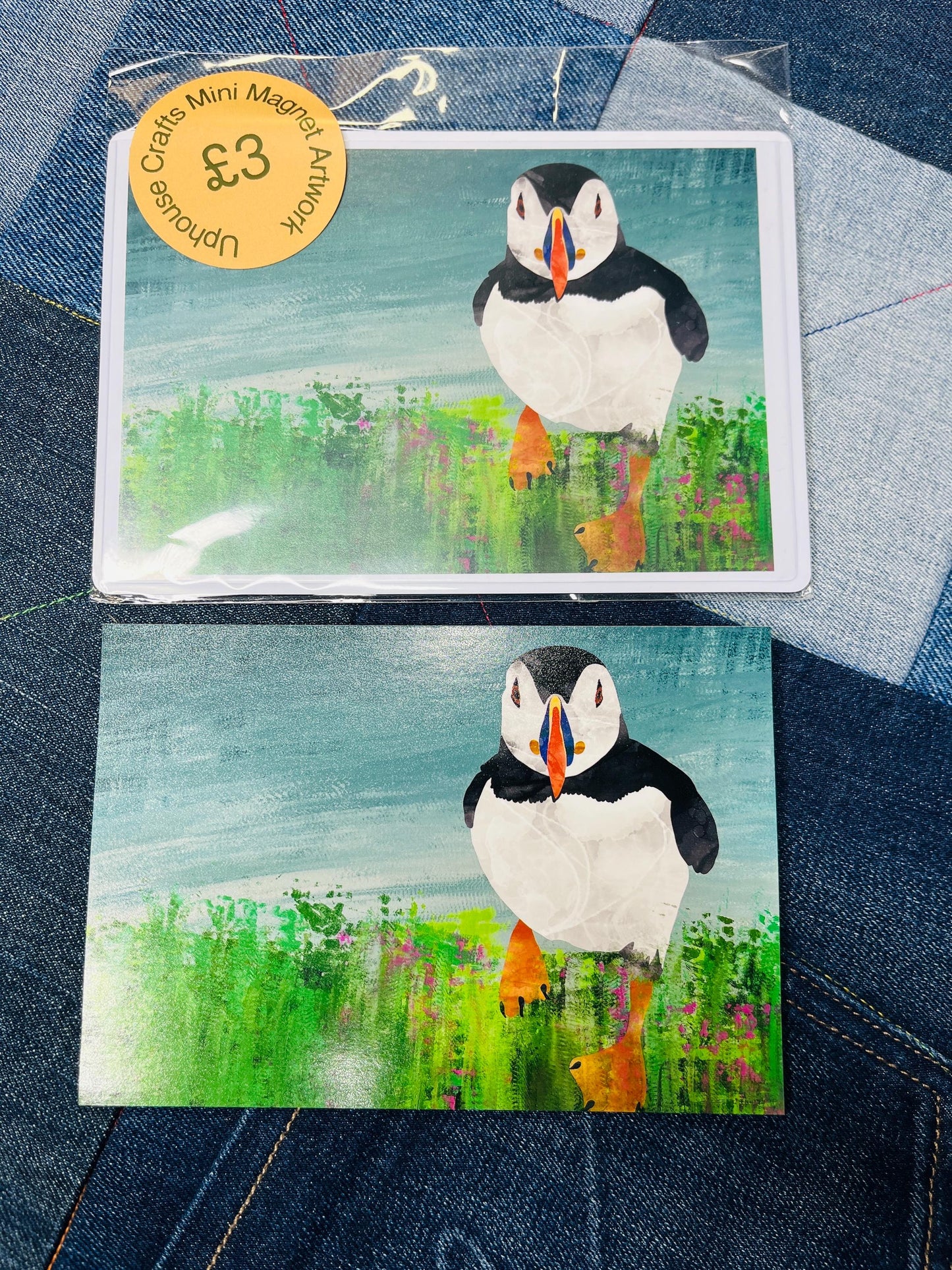 Puffin Fridge Magnet 4”x6” size - Uphouse Crafts