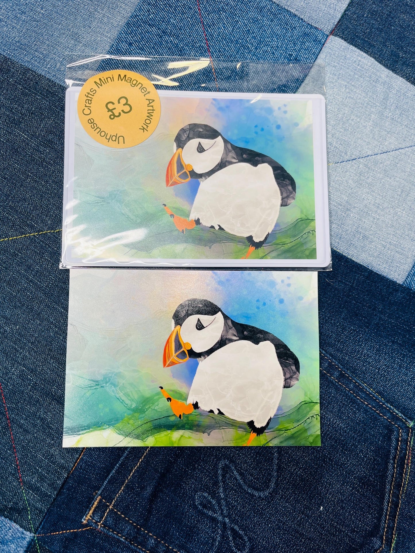 Puffin Fridge Magnet 4”x6” size - Uphouse Crafts