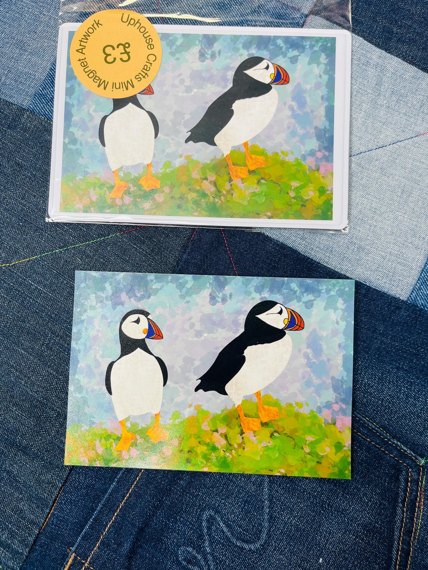 Puffin Fridge Magnet 4”x6” size - Uphouse Crafts