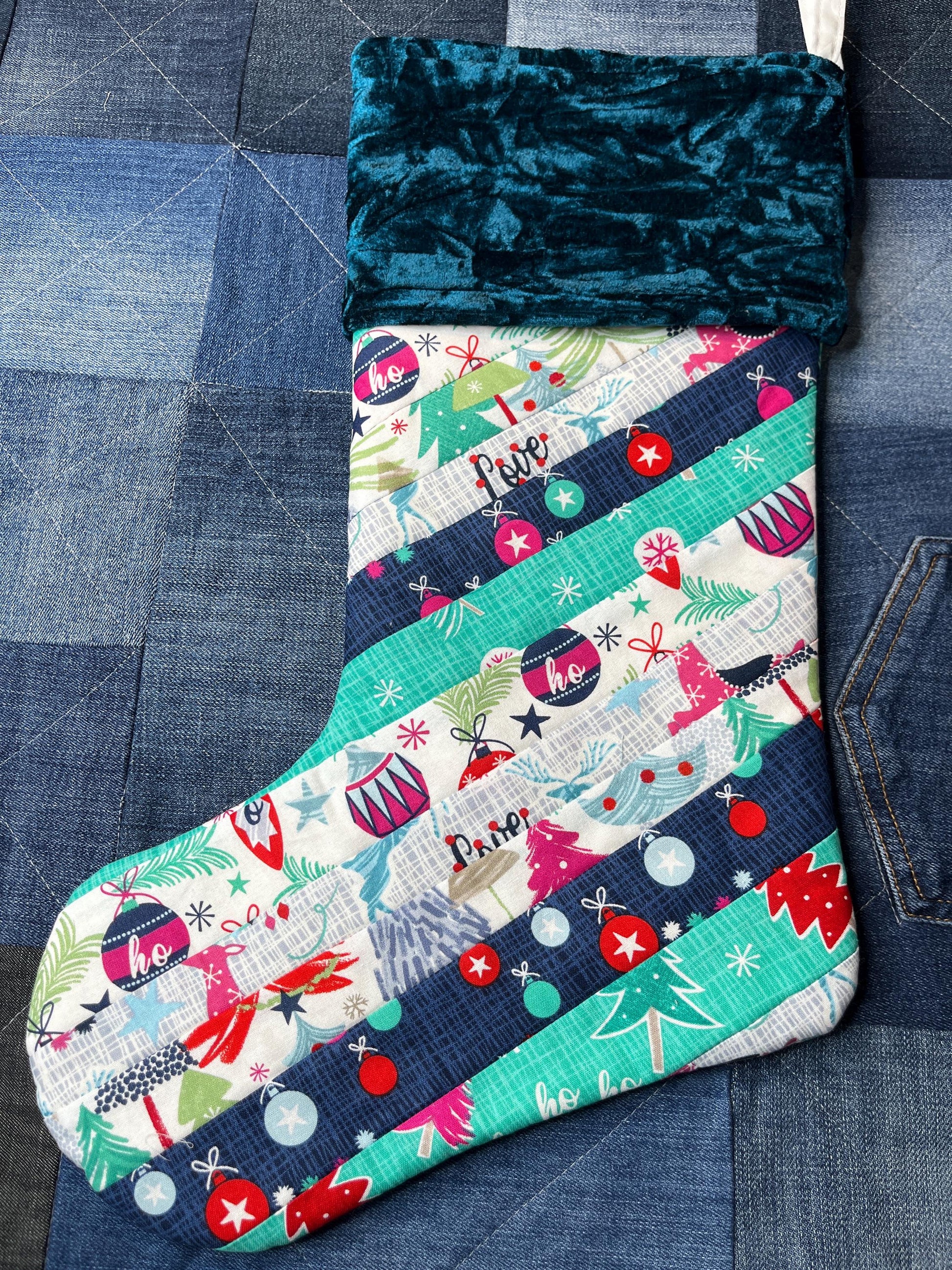 Quilted Christmas Stocking - Uphouse Crafts