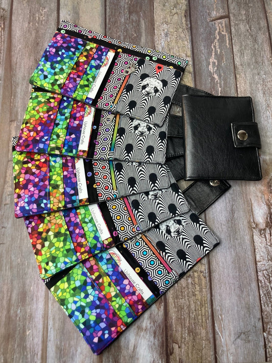 SALE Rainbow Panda Bi - fold Black Faux Leather Wallet 2 - Uphouse Crafts