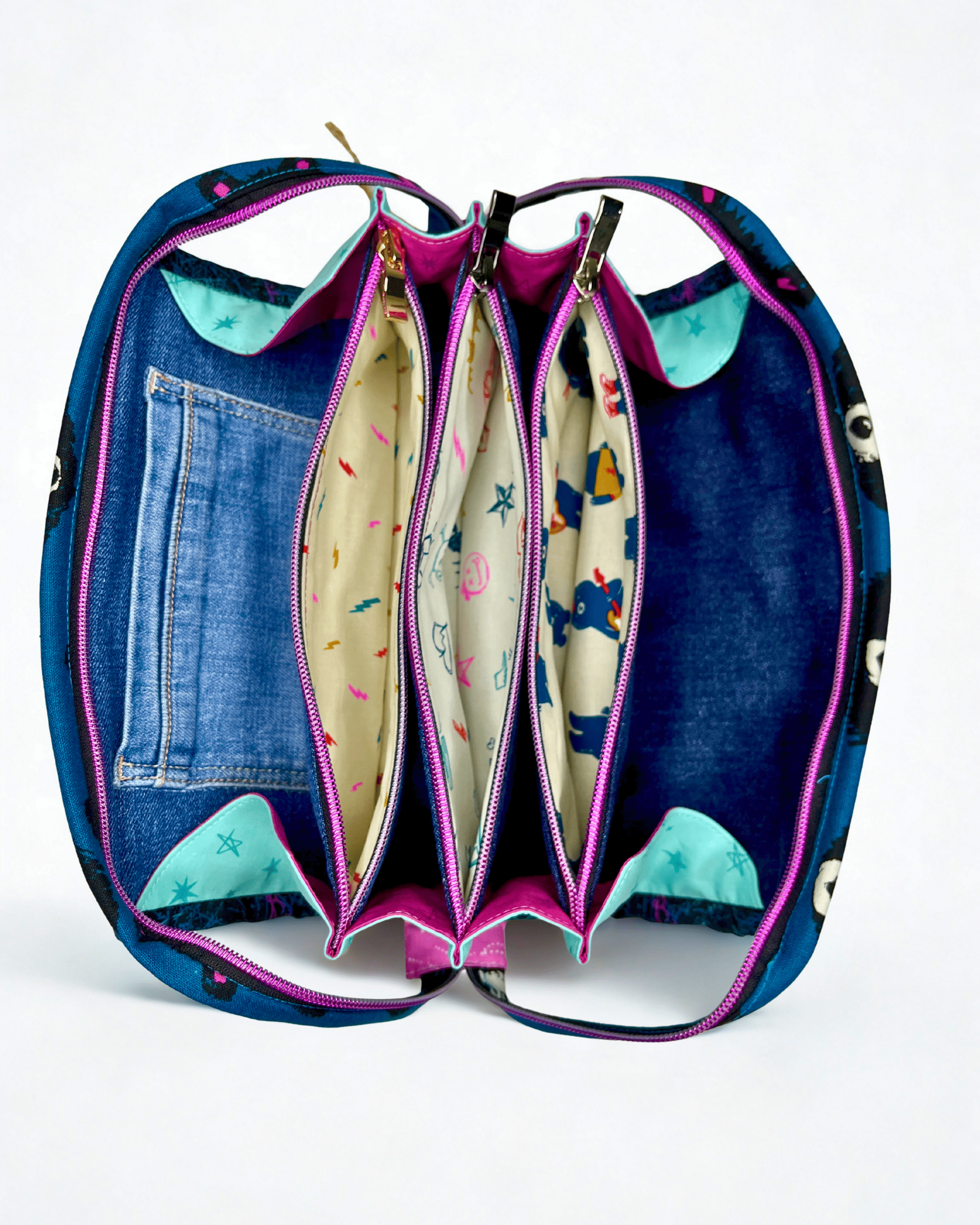 Sew Together Bag | Blue Pink Bears | Craft Organisation - Uphouse Crafts