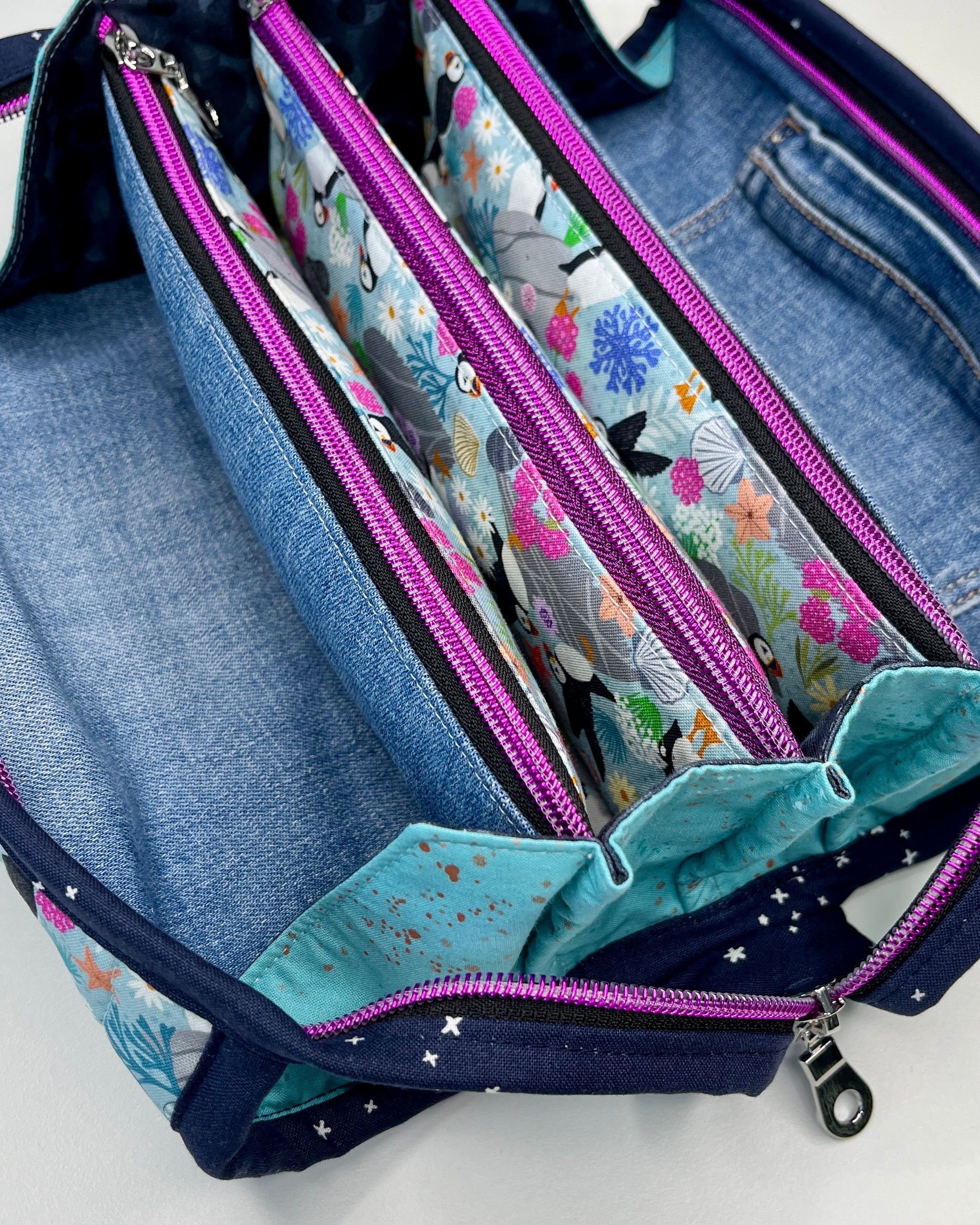 Sew Together Bag | Blue Puffin 2 | Craft Organisation - Uphouse Crafts