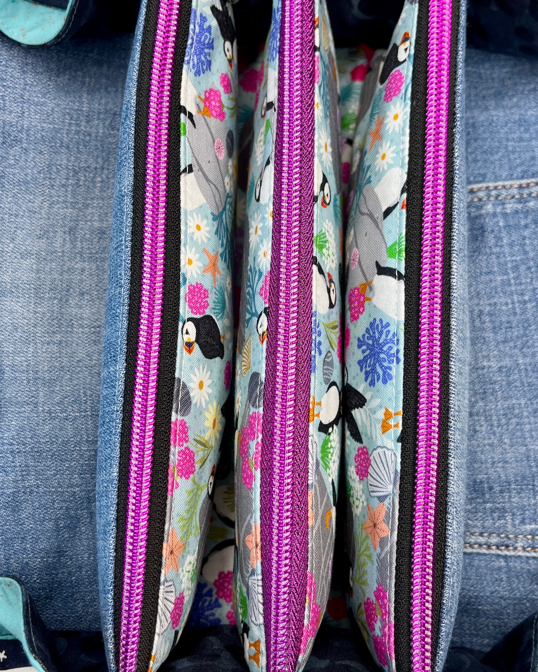 Sew Together Bag | Blue Puffin 2 | Craft Organisation - Uphouse Crafts