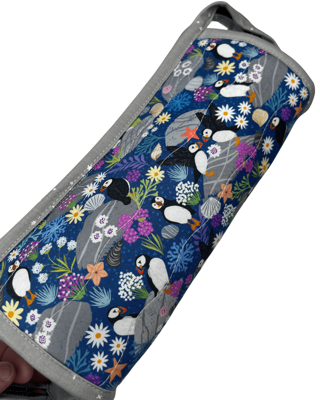 Sew Together Bag | Navy Blue Grey Aqua Puffin | Craft Organisation - Uphouse Crafts