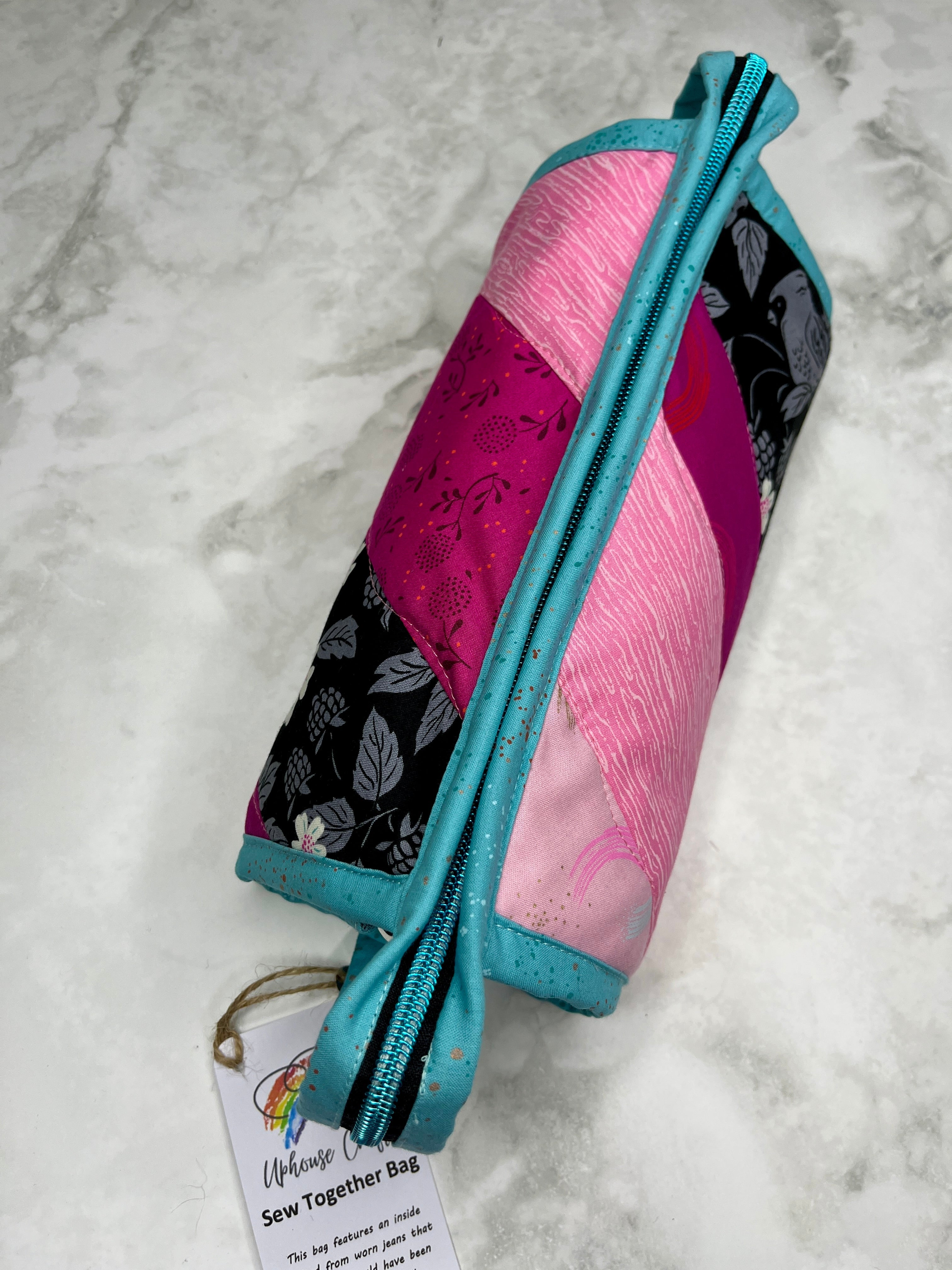 Sew Together Bag | Pink Black Mint| Craft Organisation - Uphouse Crafts