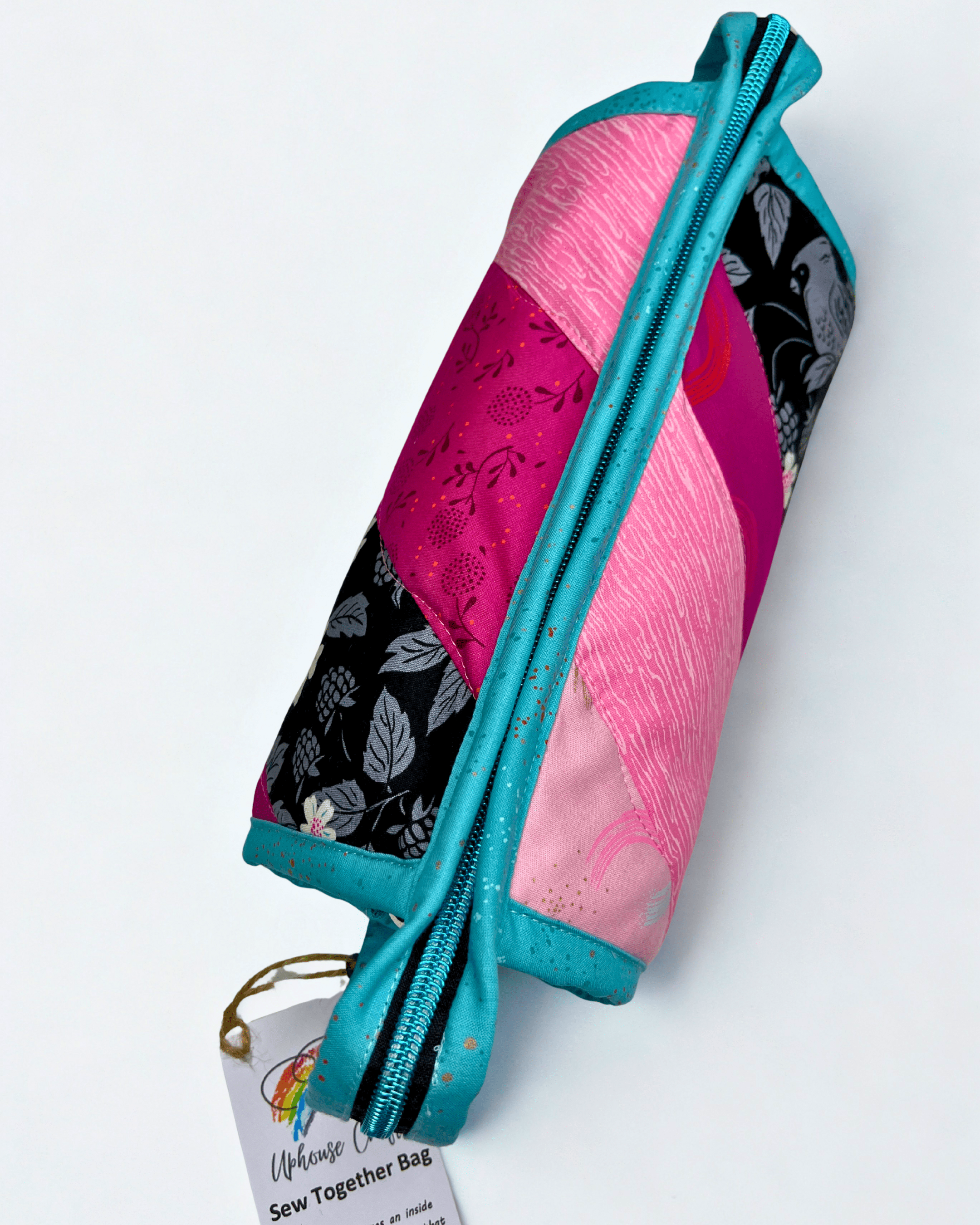 Sew Together Bag | Pink Black Mint| Craft Organisation - Uphouse Crafts