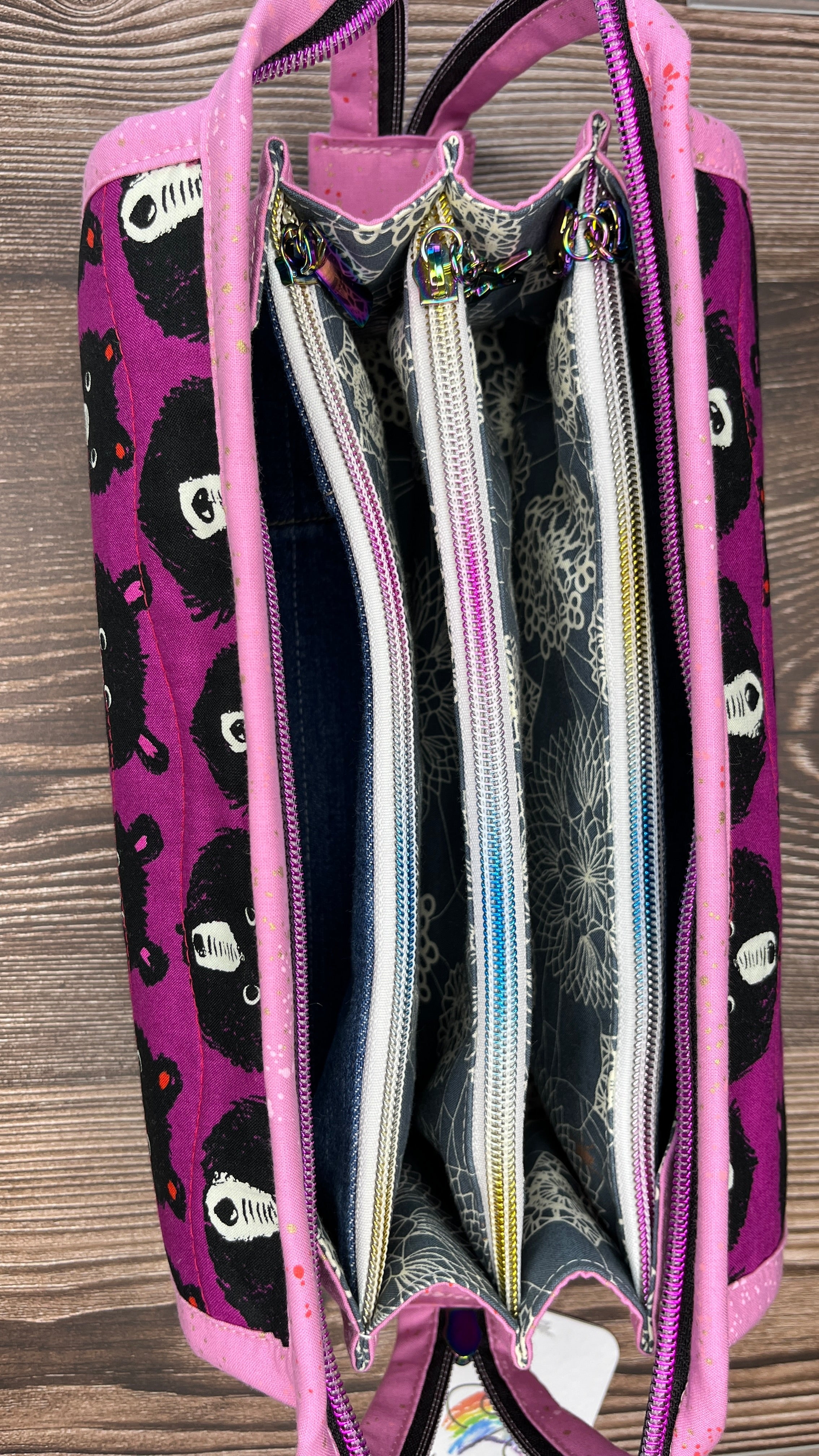 Sew Together Bag | Pink Grey Bears | Craft Organisation - Uphouse Crafts